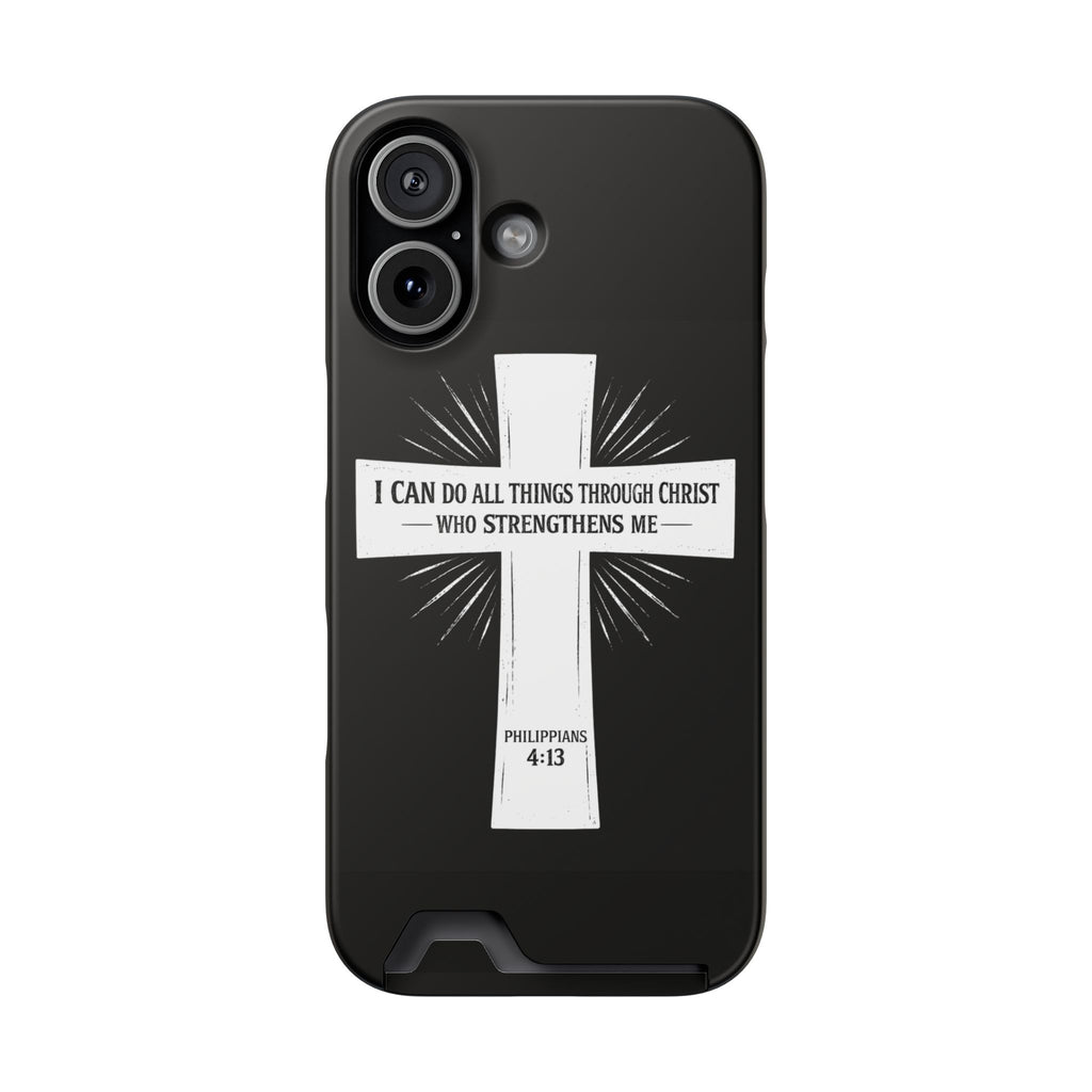 Philippians 4:13 Phone Case (Card Holder)