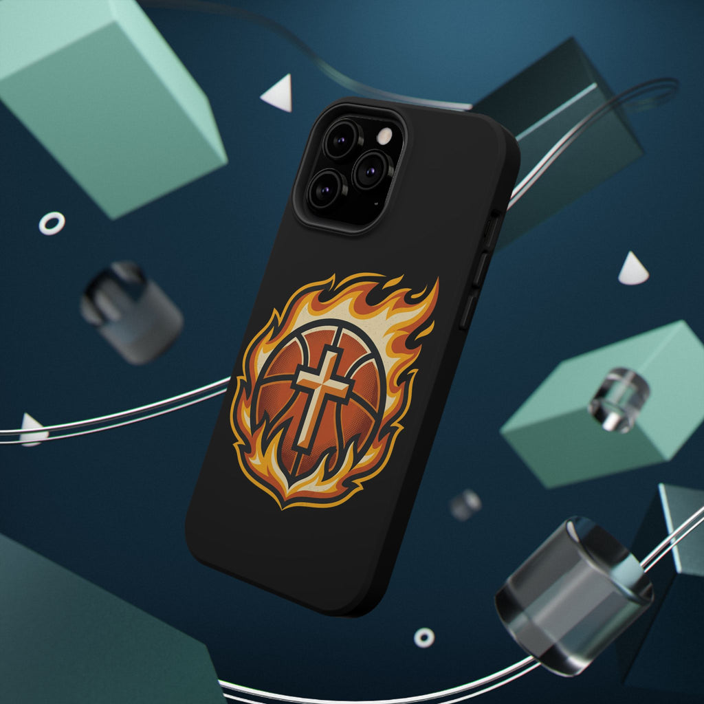 Basketball with cross and fire Impact-Resistant Cases