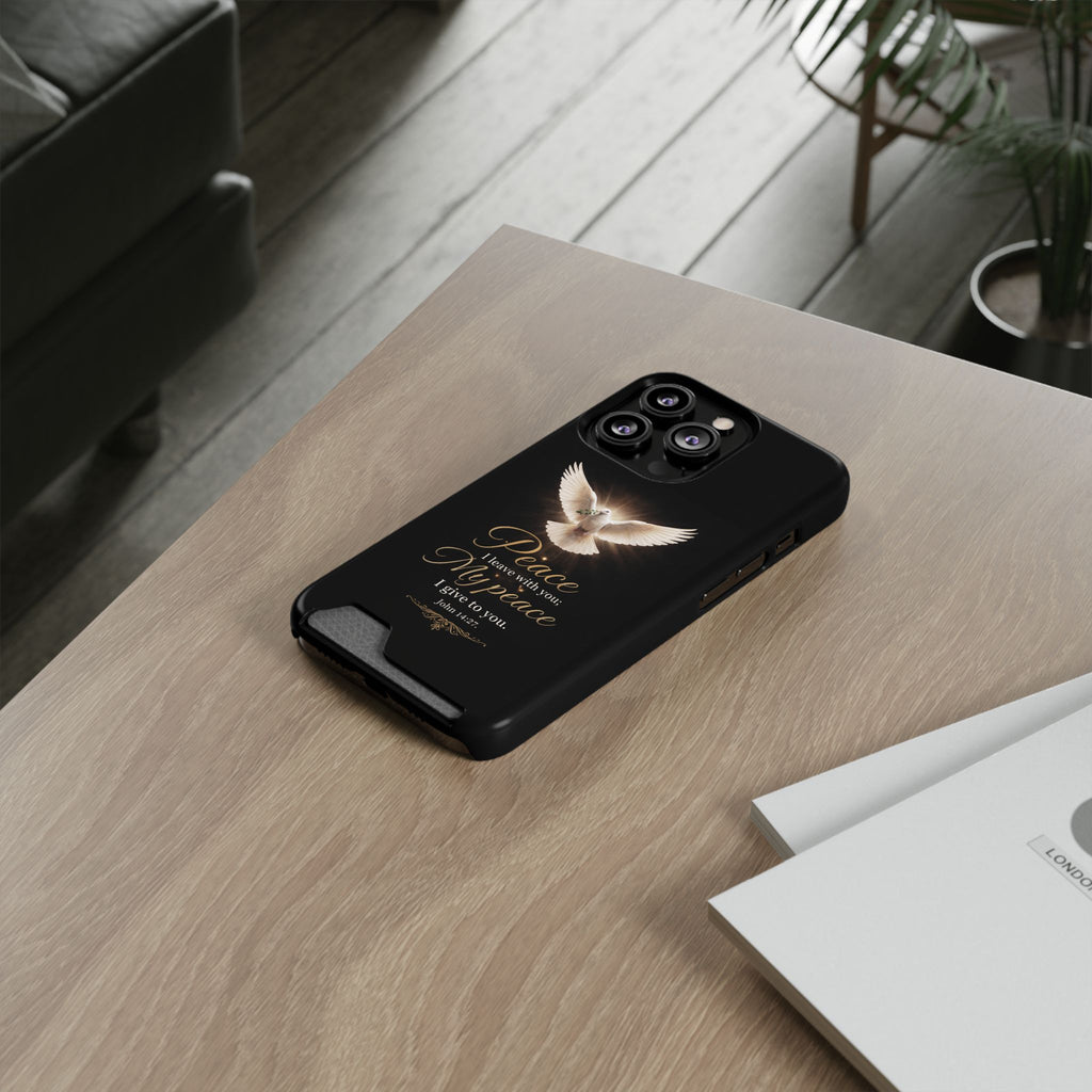 John 14:27 Phone Case With Card Holder