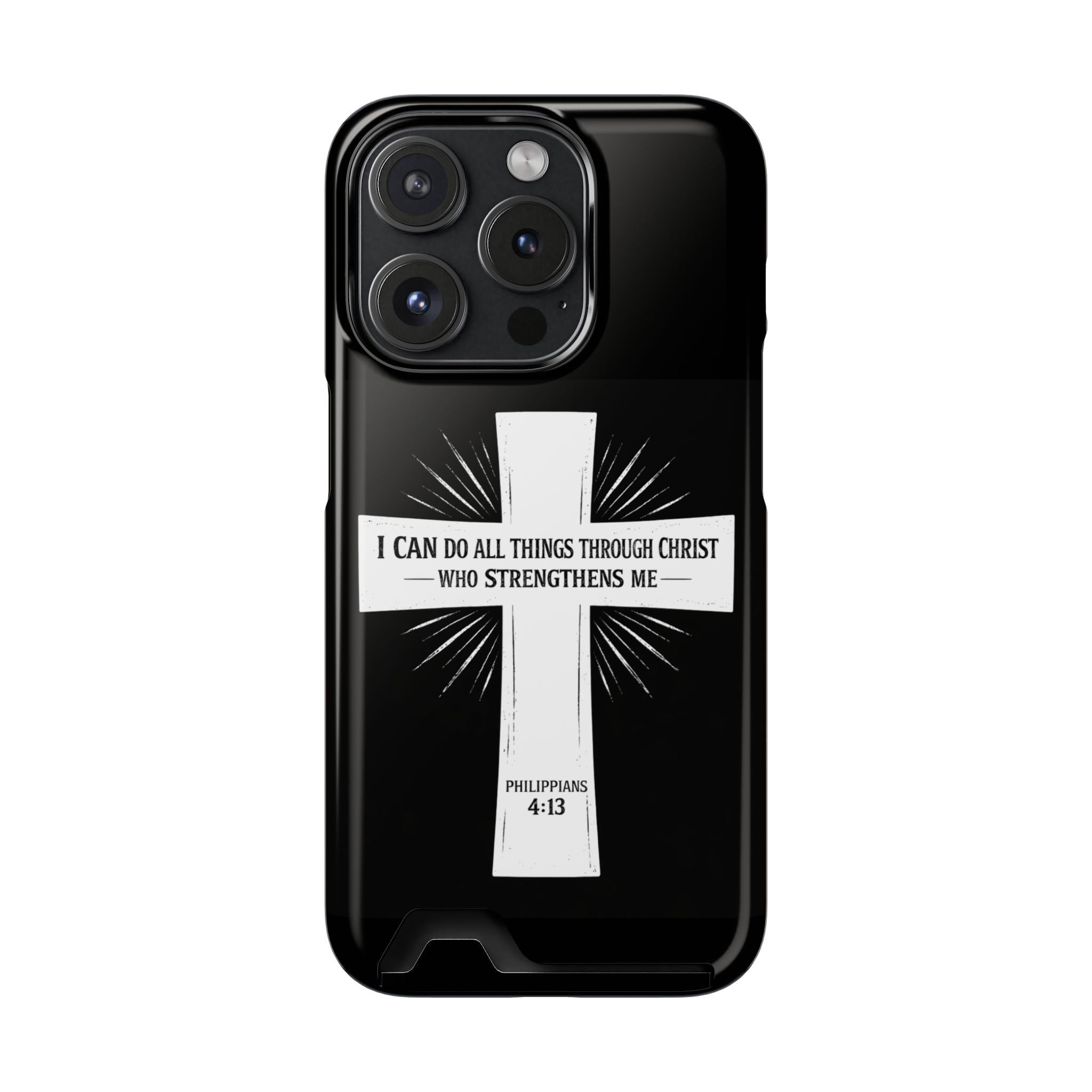 Philippians 4:13 Phone Case (Card Holder)