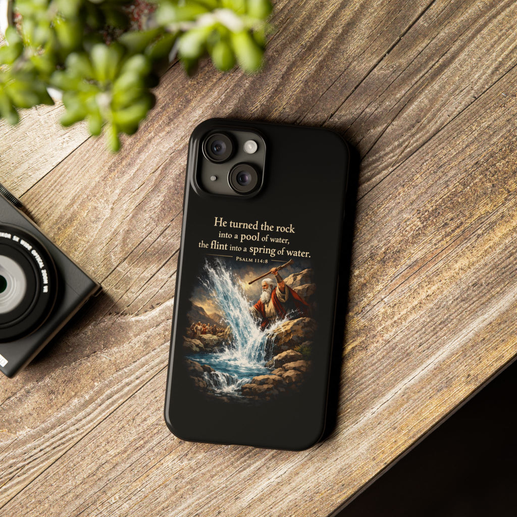 Psalms 114:8 Slim Phone Cases