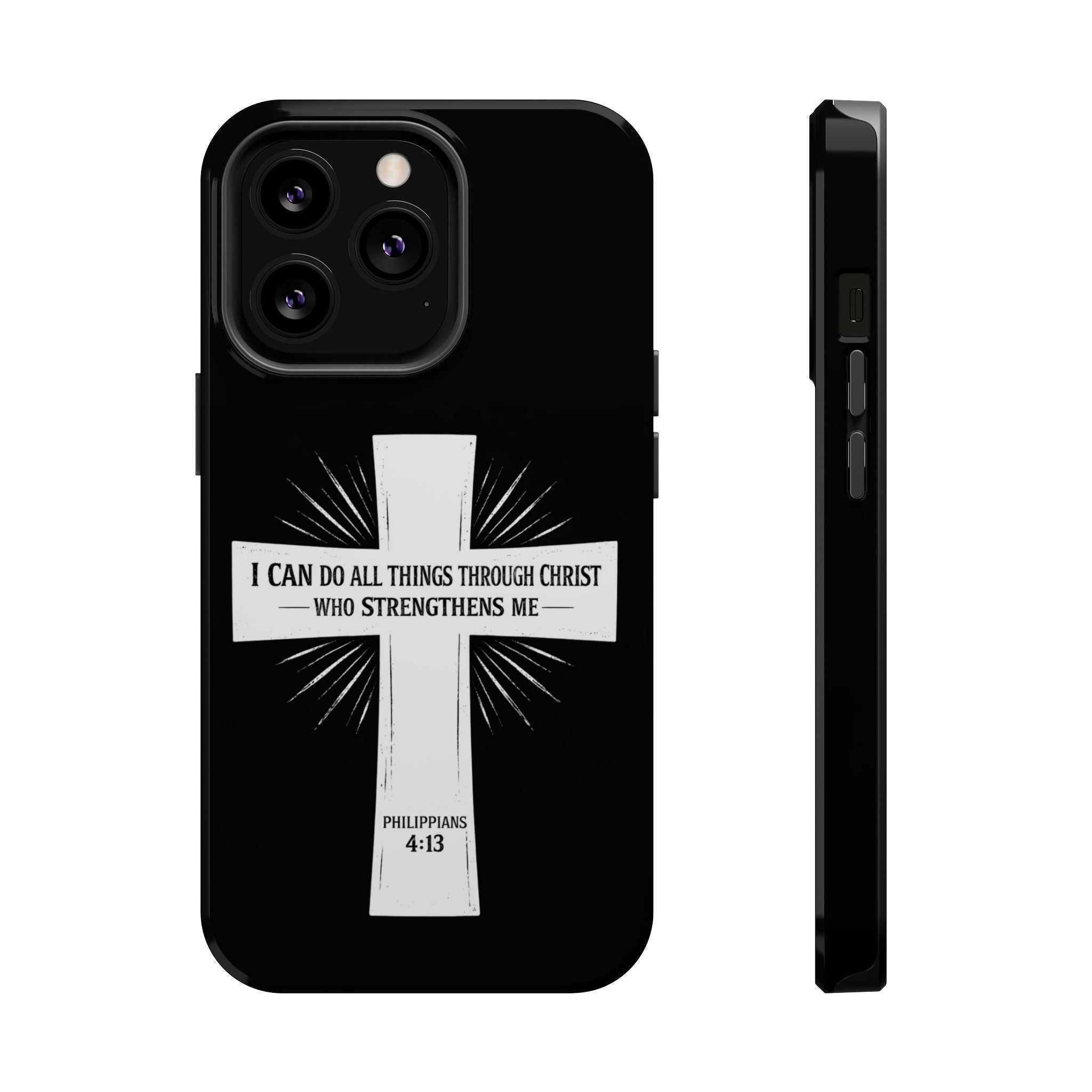 Philippians 4:13 Magnetic Impact-Resistant Cases