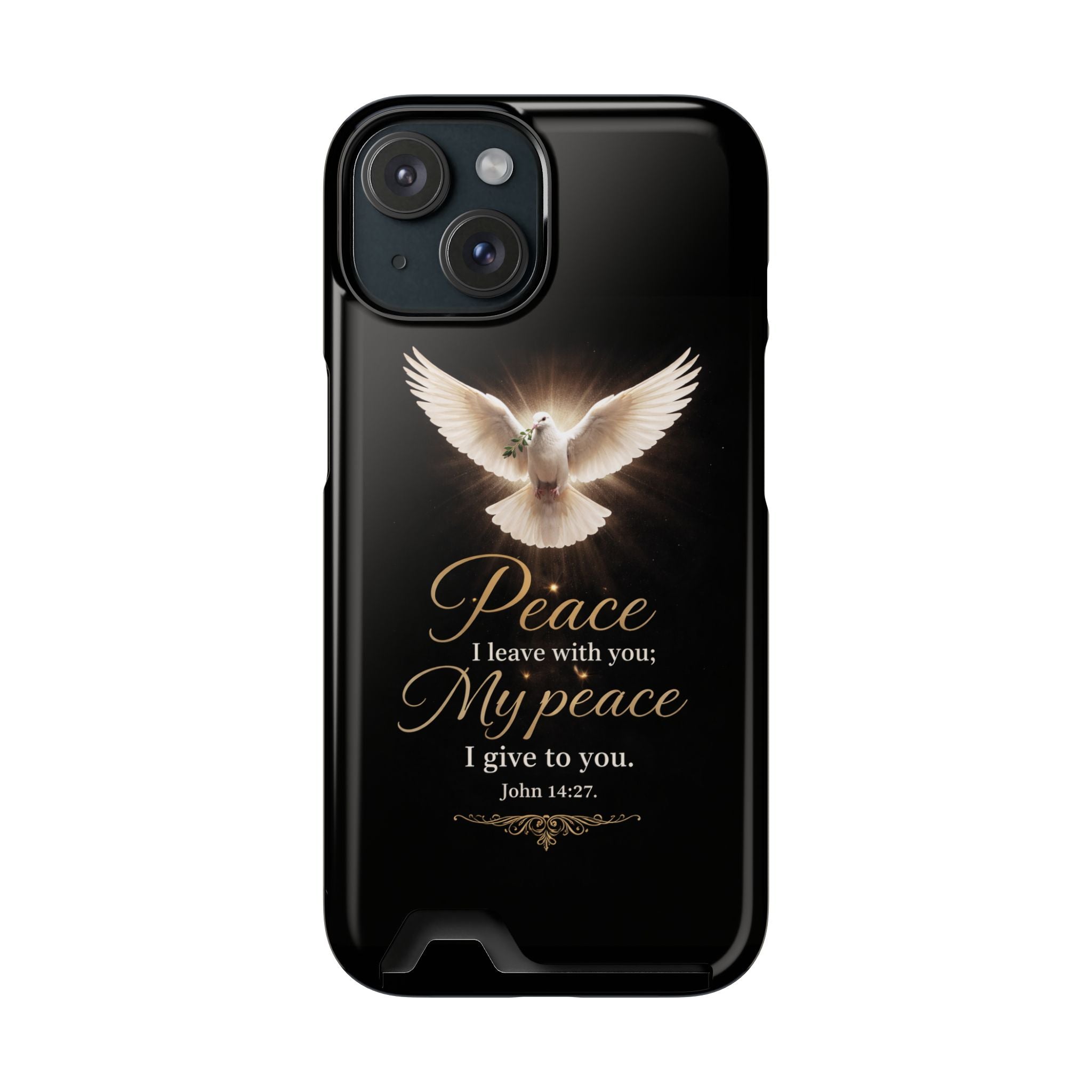John 14:27 Phone Case With Card Holder