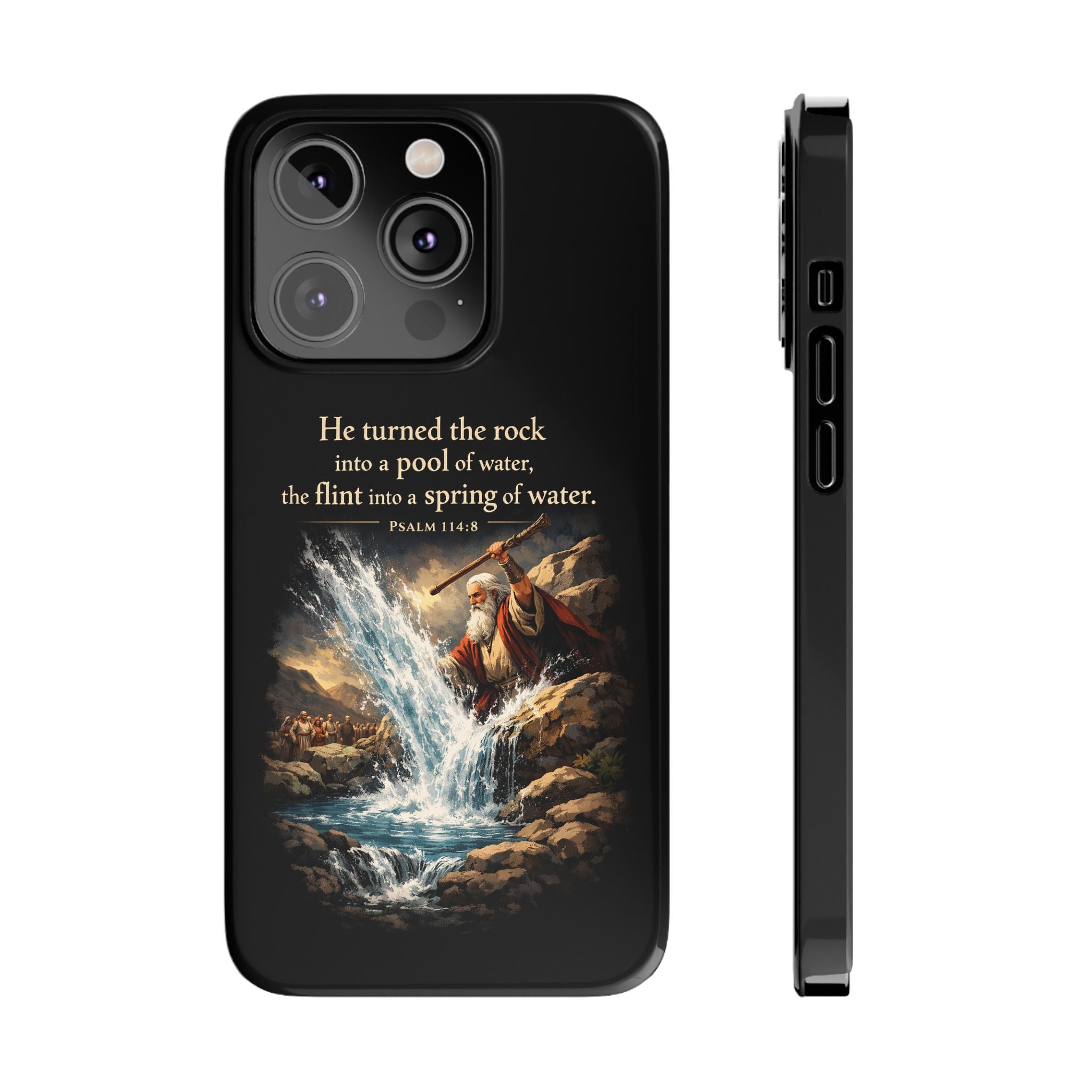 Psalms 114:8 Slim Phone Cases