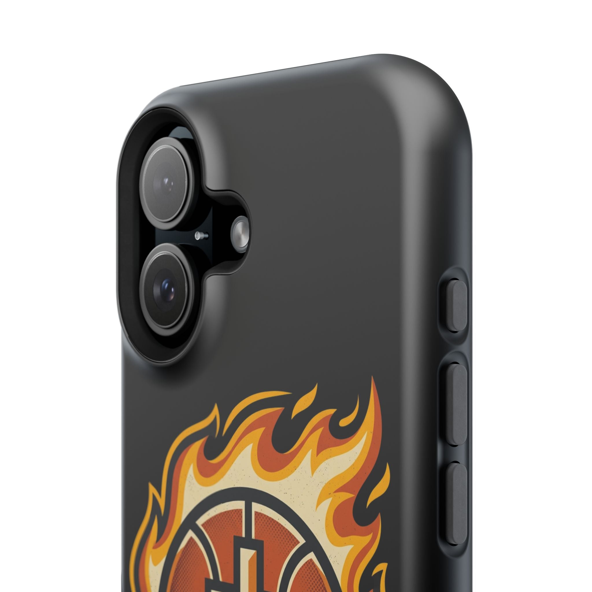 Basketball with cross and fire Impact-Resistant Cases
