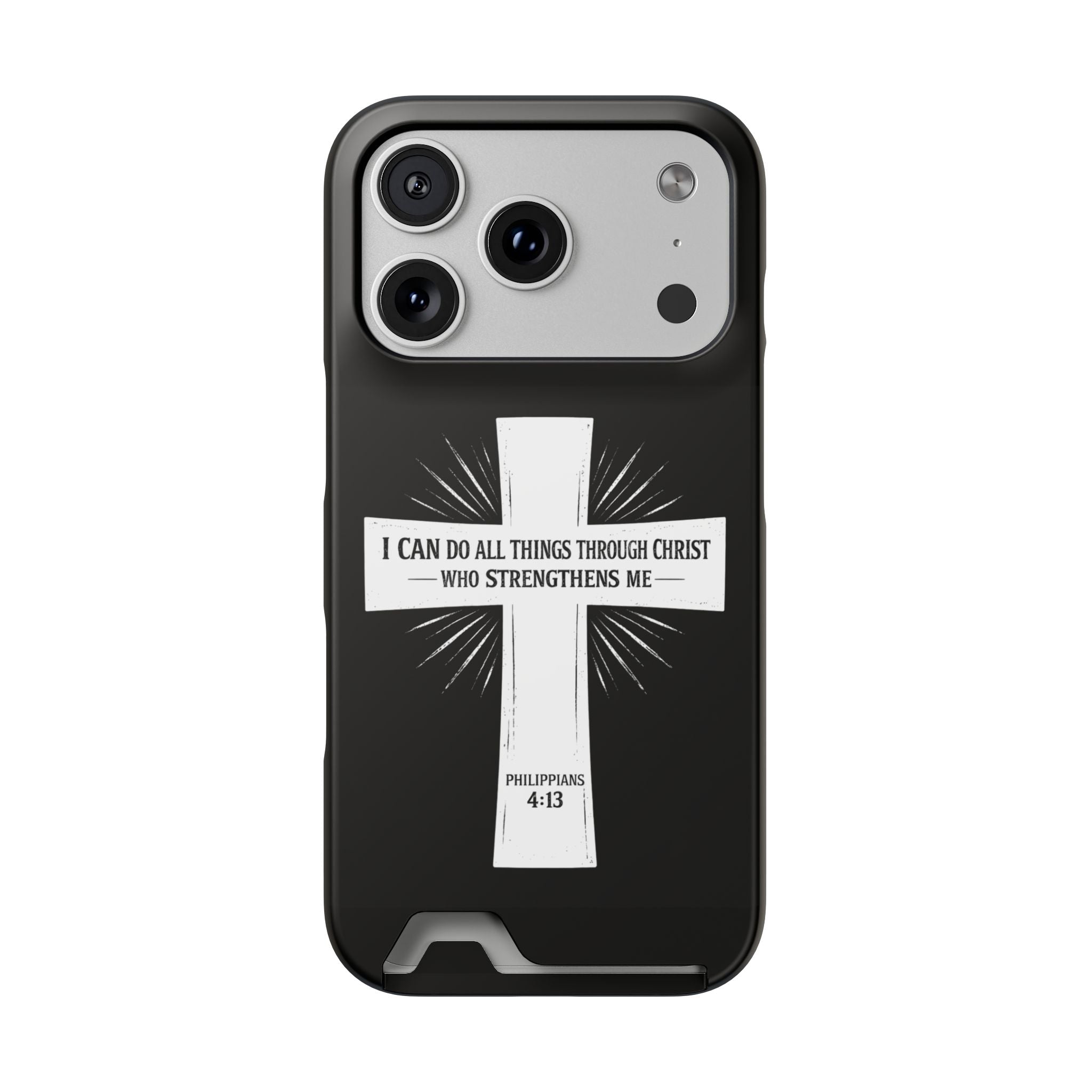 Philippians 4:13 Phone Case (Card Holder)