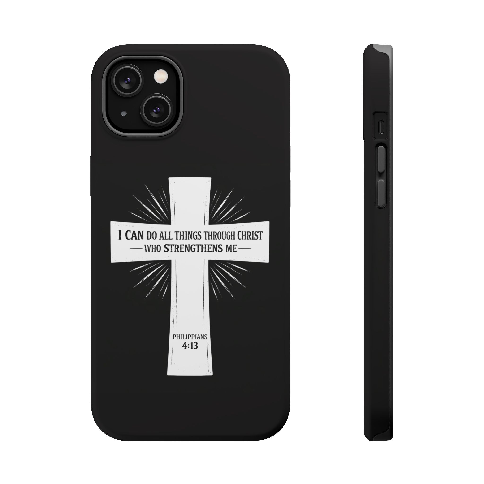 Philippians 4:13 Magnetic Impact-Resistant Cases