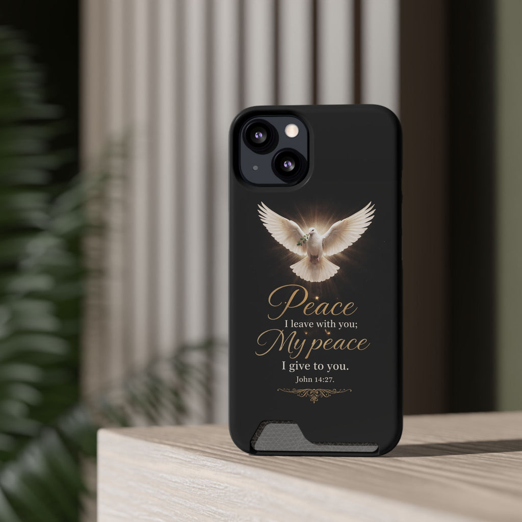 John 14:27 Phone Case With Card Holder