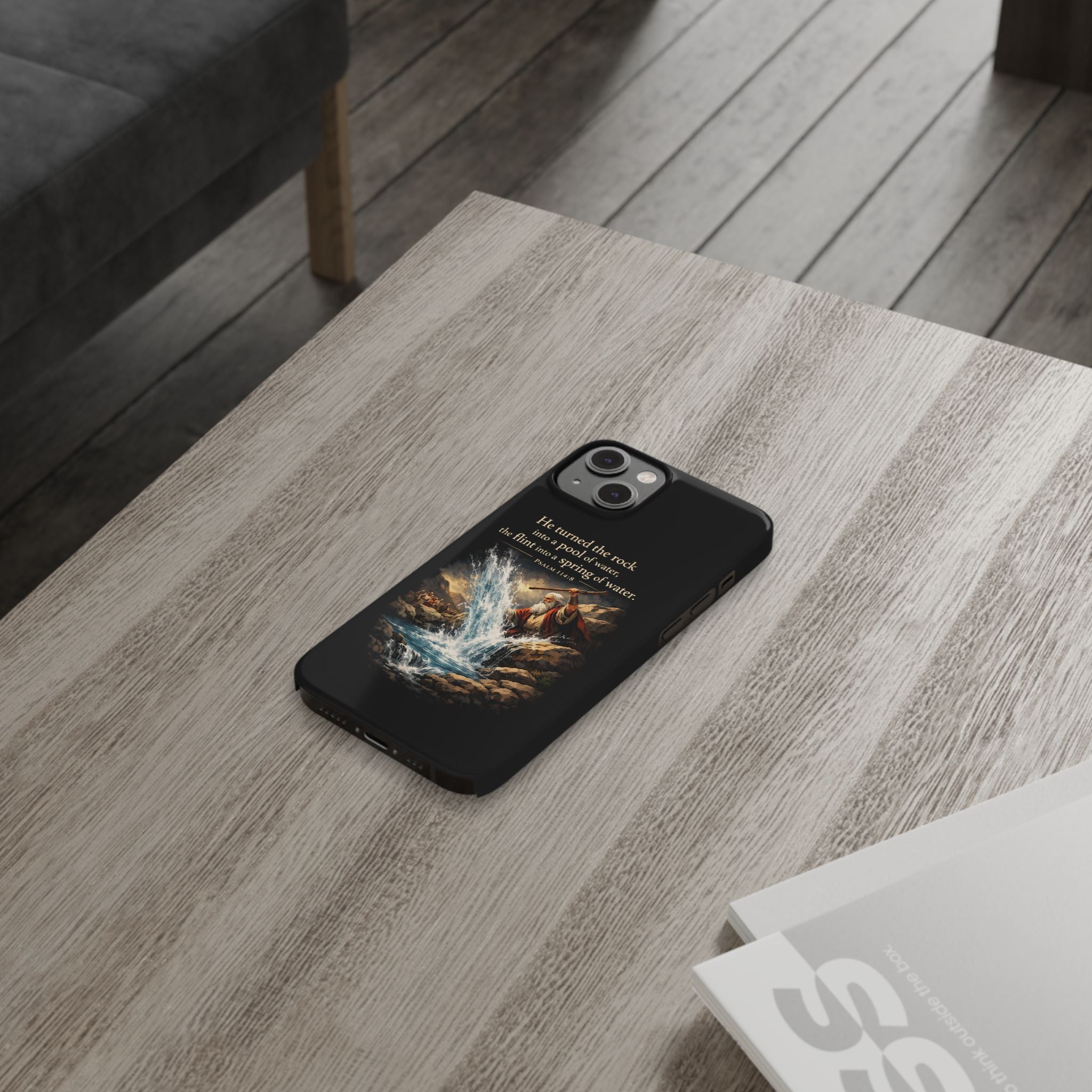 Psalms 114:8 Slim Phone Cases