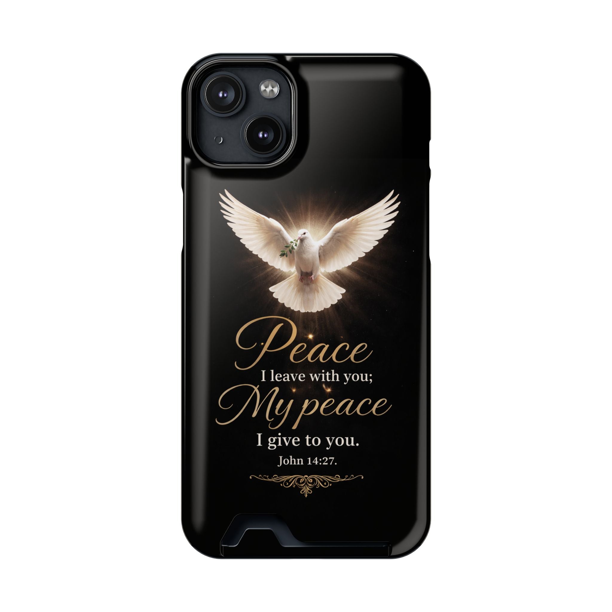 John 14:27 Phone Case With Card Holder