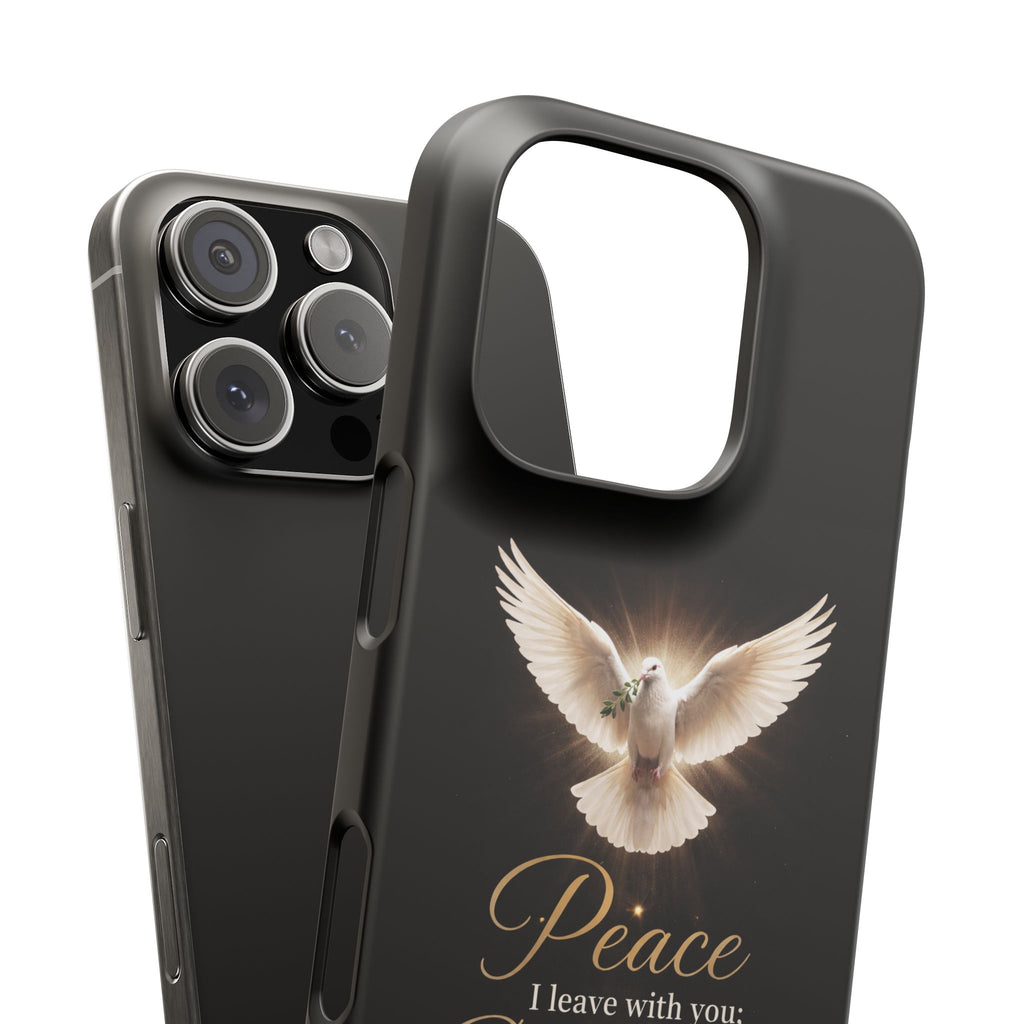 Dove with John 14:27 with Snap Cases