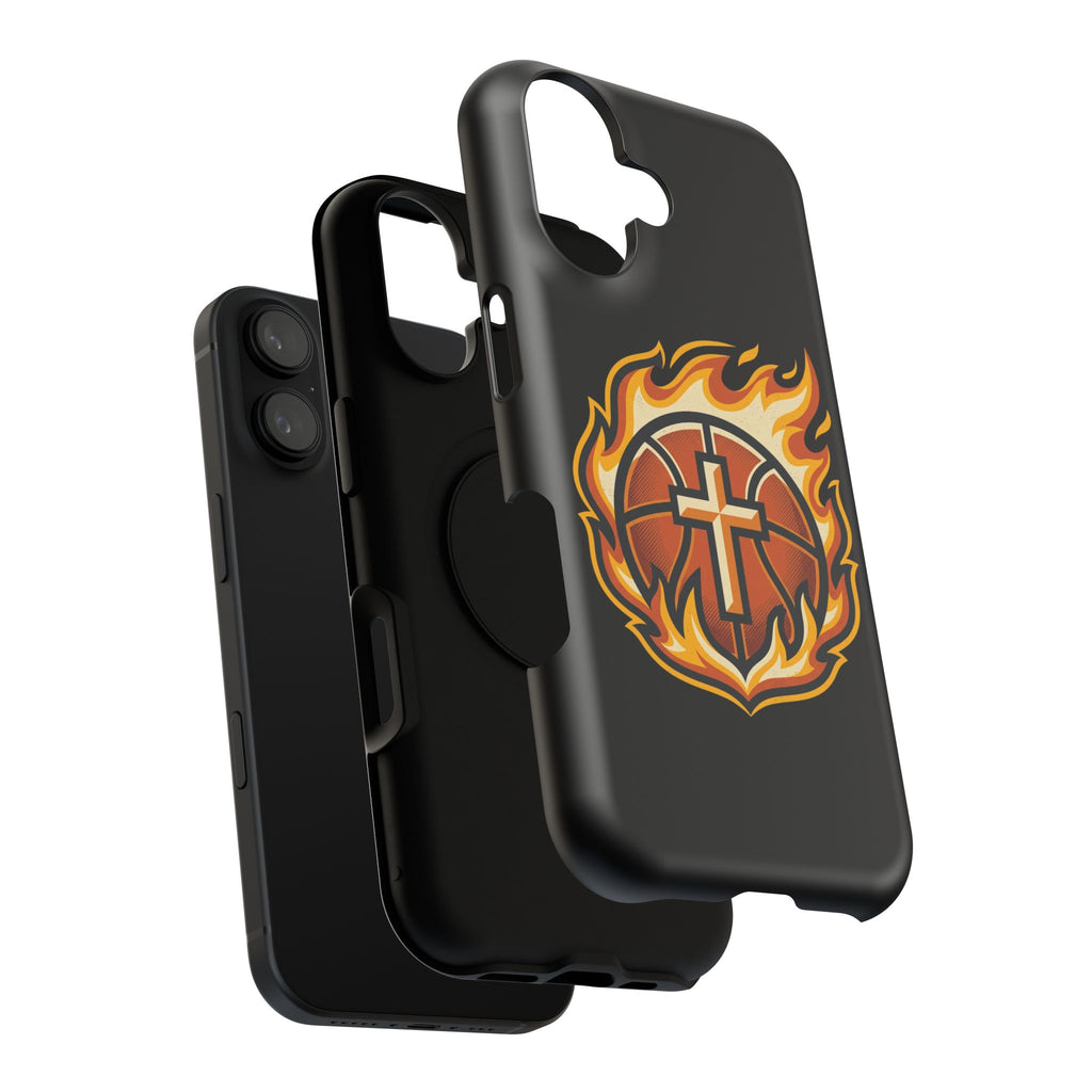 Basketball with cross and fire Impact-Resistant Cases