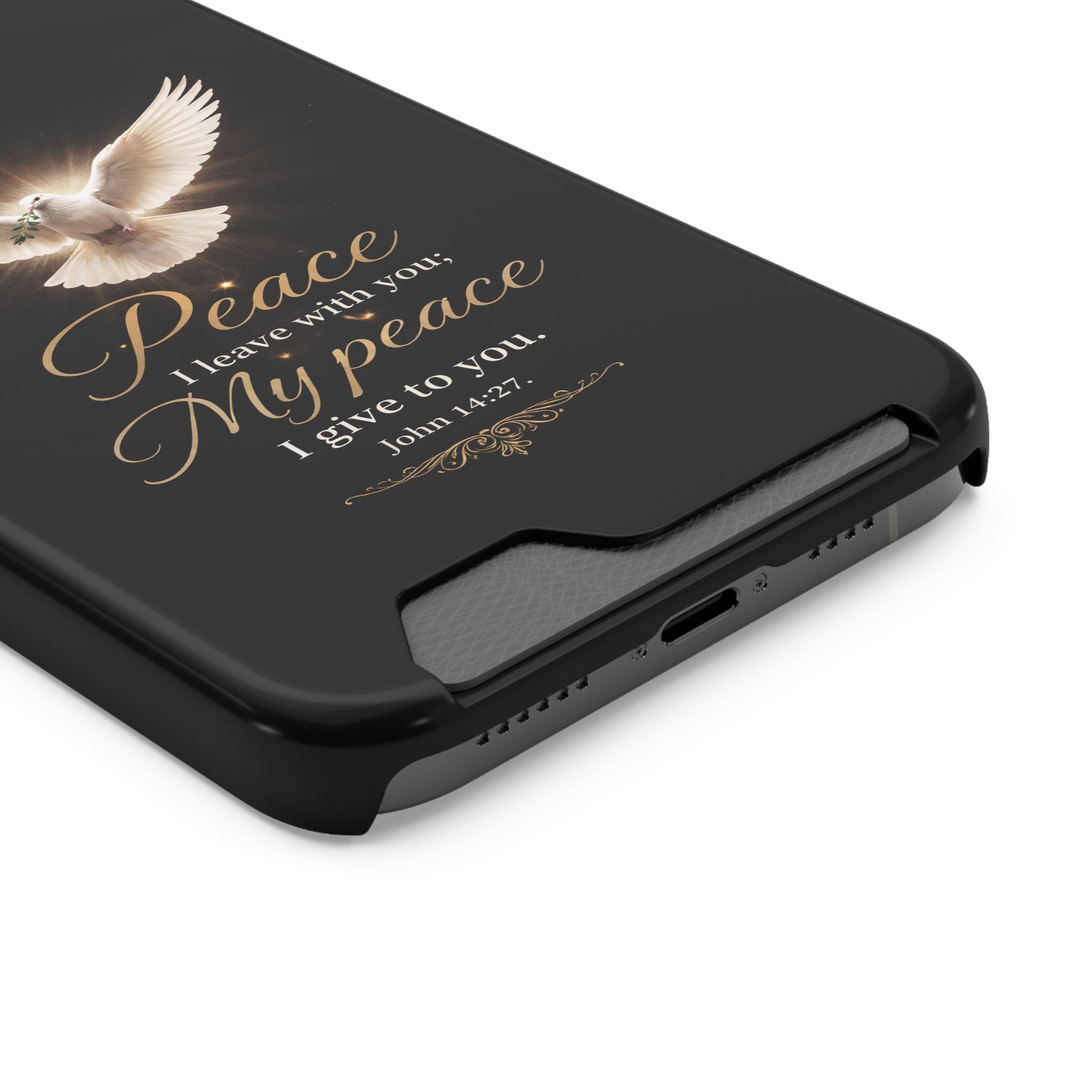 John 14:27 Phone Case With Card Holder