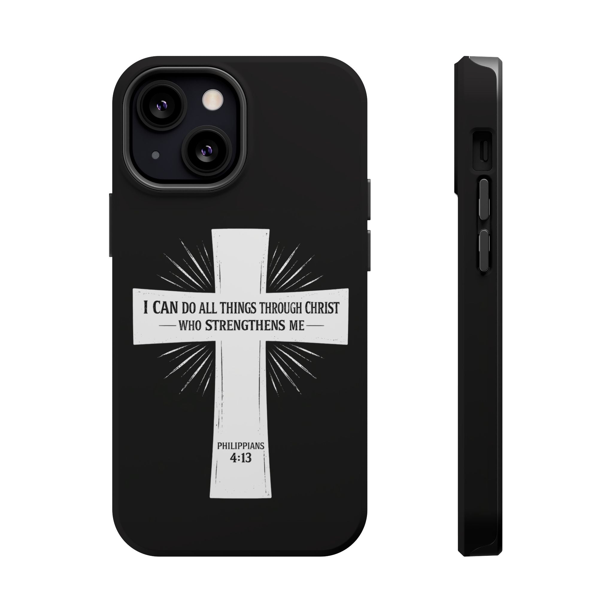 Philippians 4:13 Magnetic Impact-Resistant Cases
