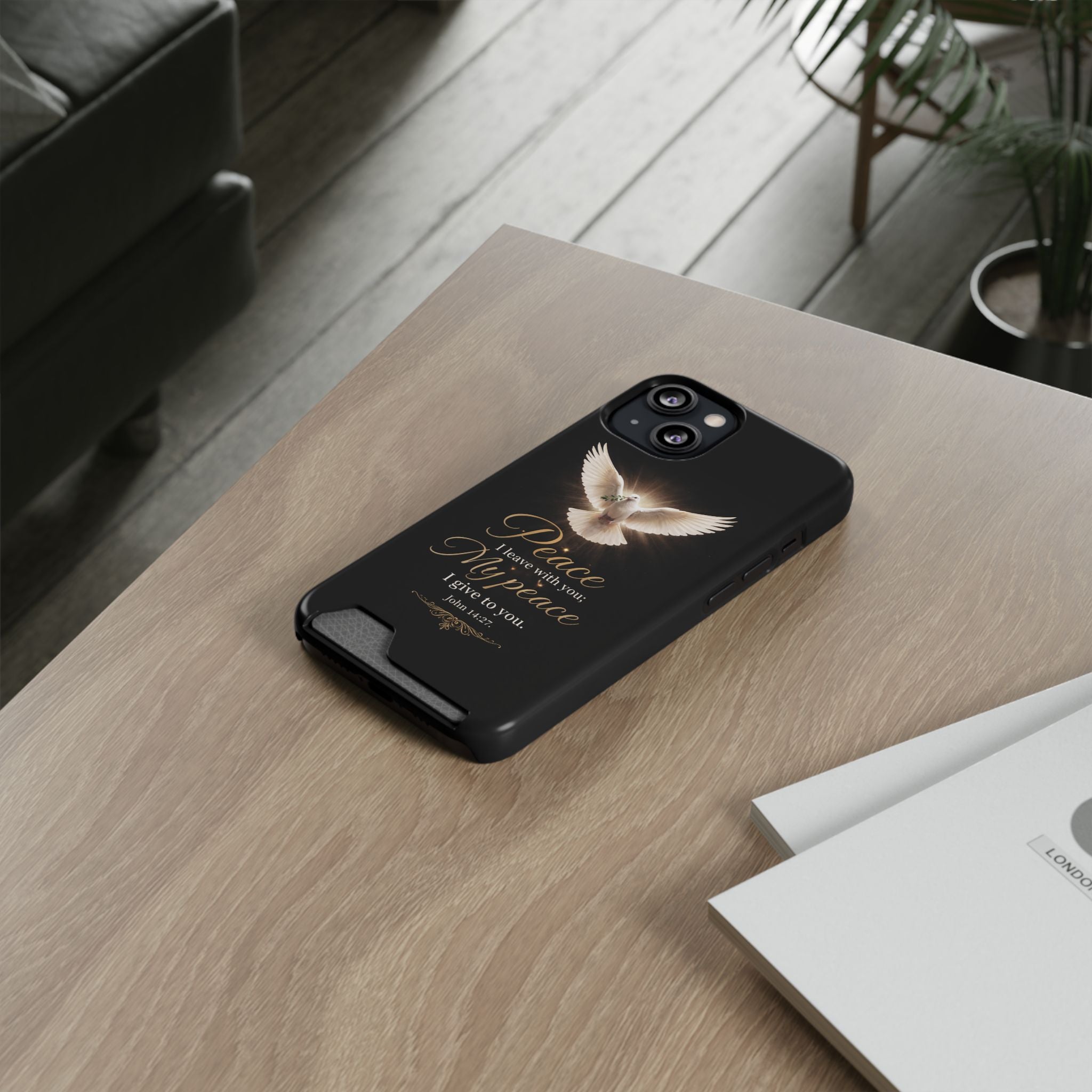 John 14:27 Phone Case With Card Holder