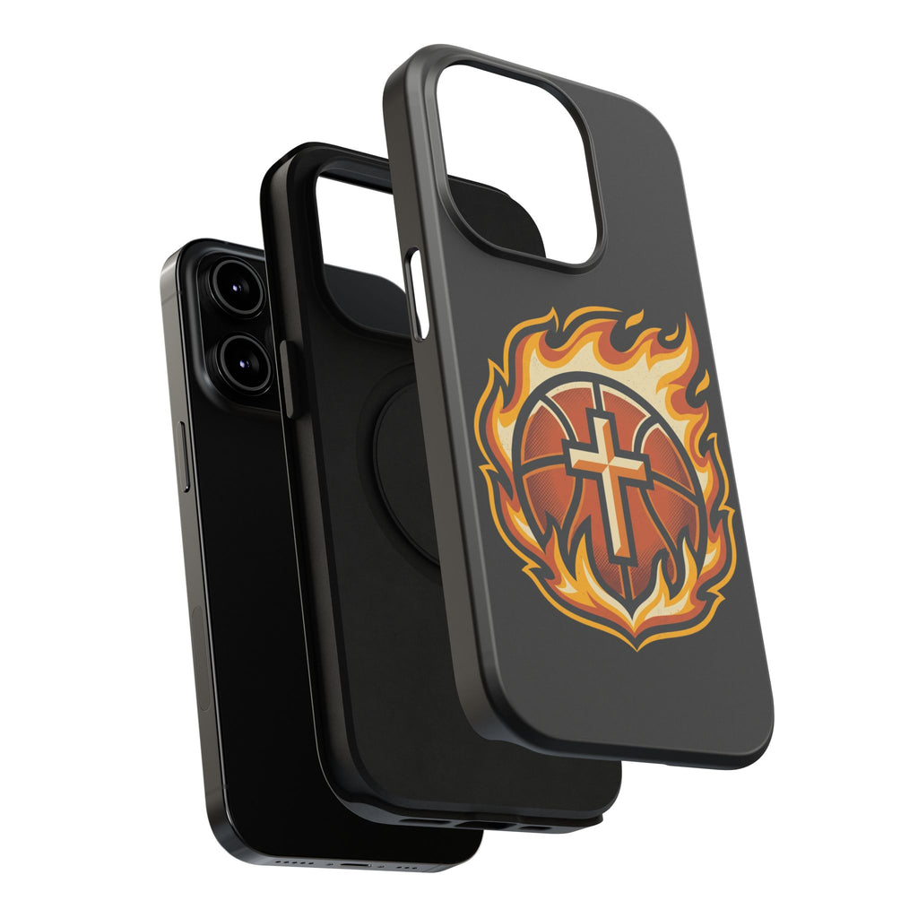 Basketball with cross and fire Impact-Resistant Cases