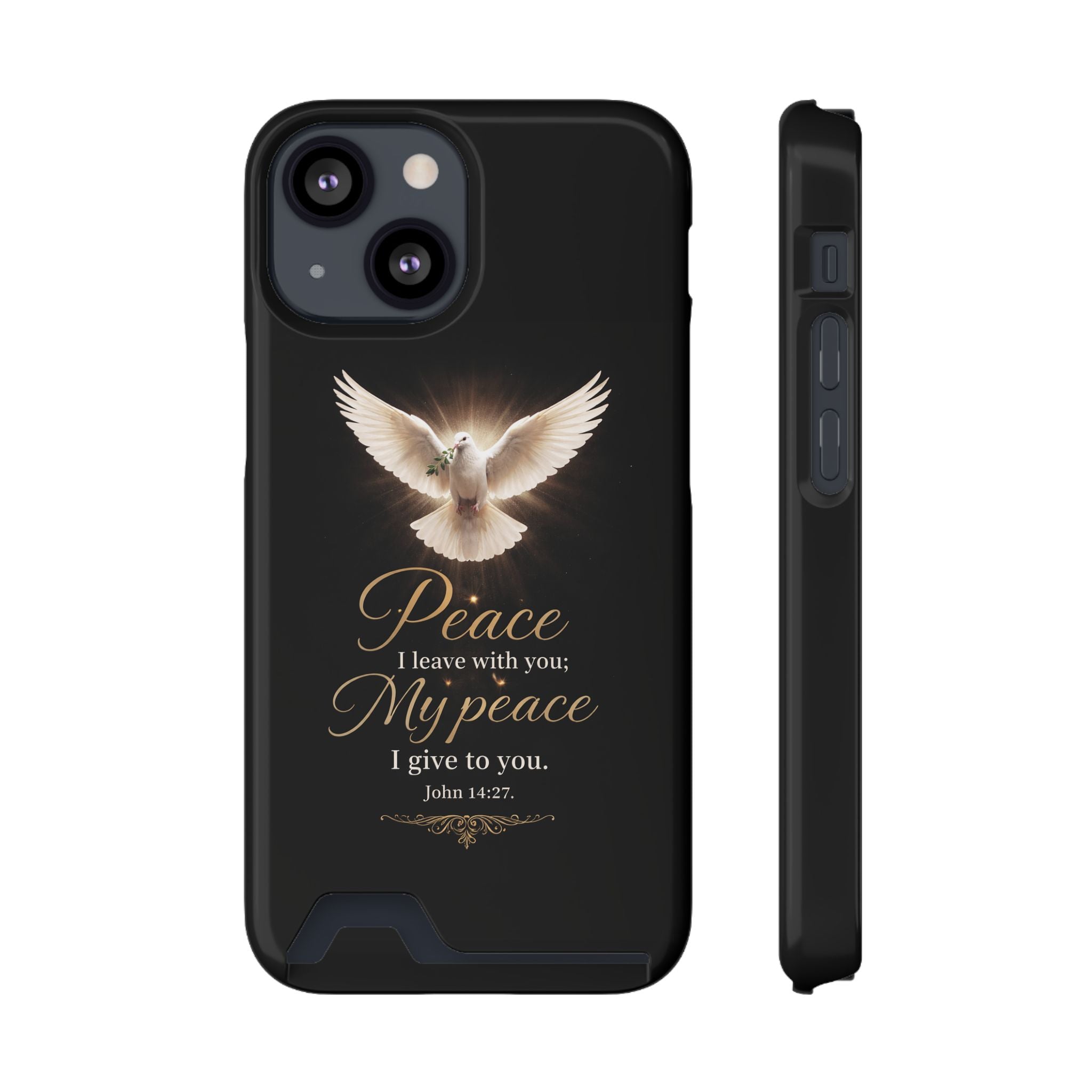 John 14:27 Phone Case With Card Holder