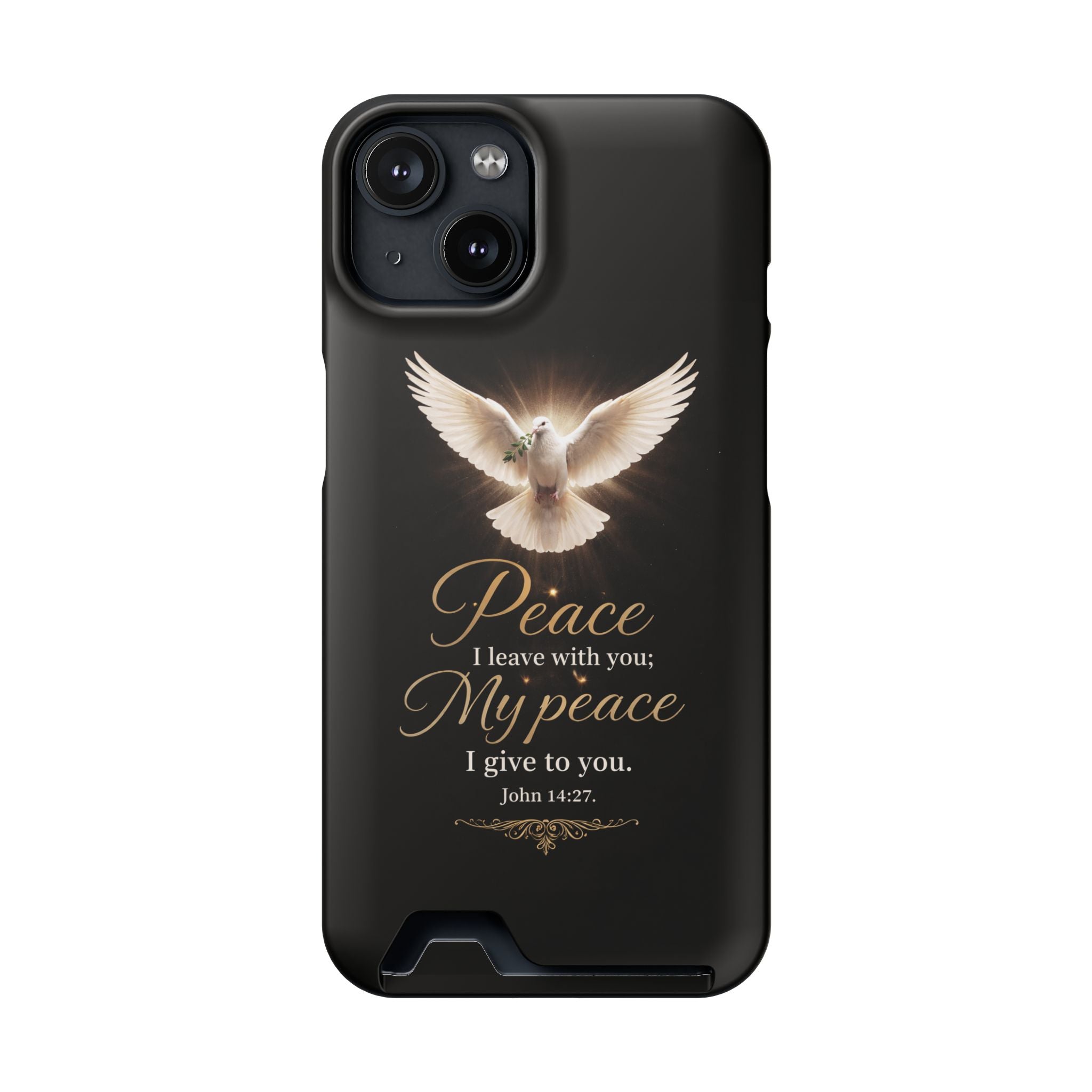 John 14:27 Phone Case With Card Holder