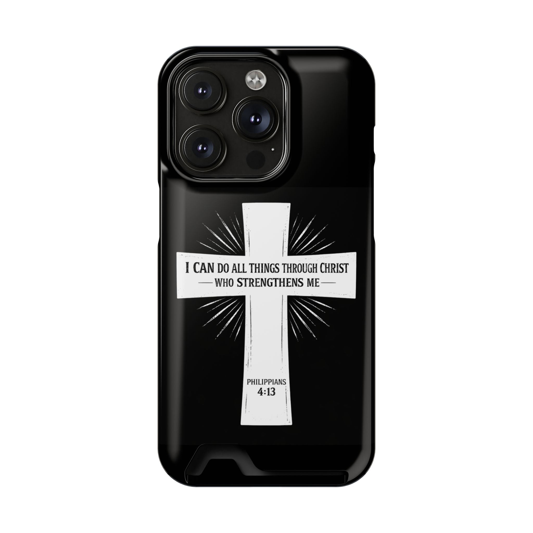 Philippians 4:13 Phone Case (Card Holder)