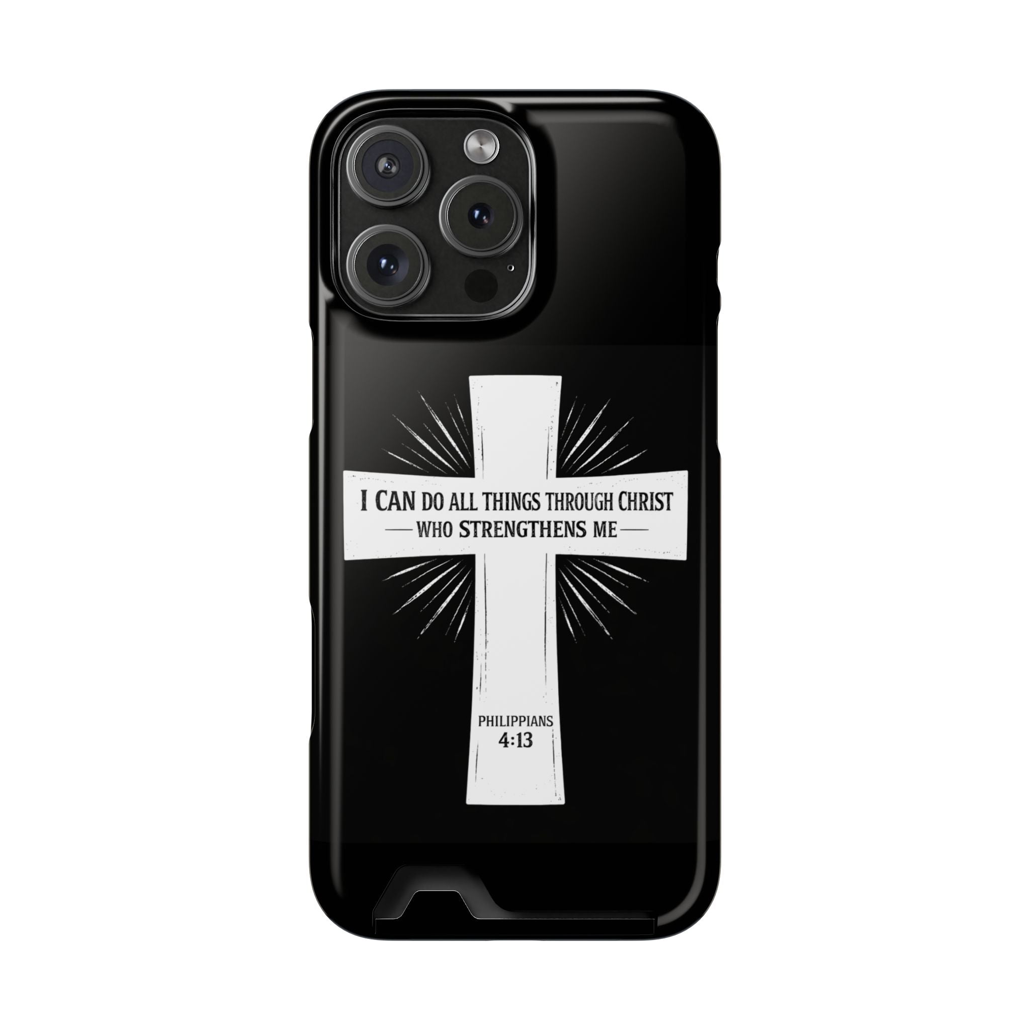 Philippians 4:13 Phone Case (Card Holder)