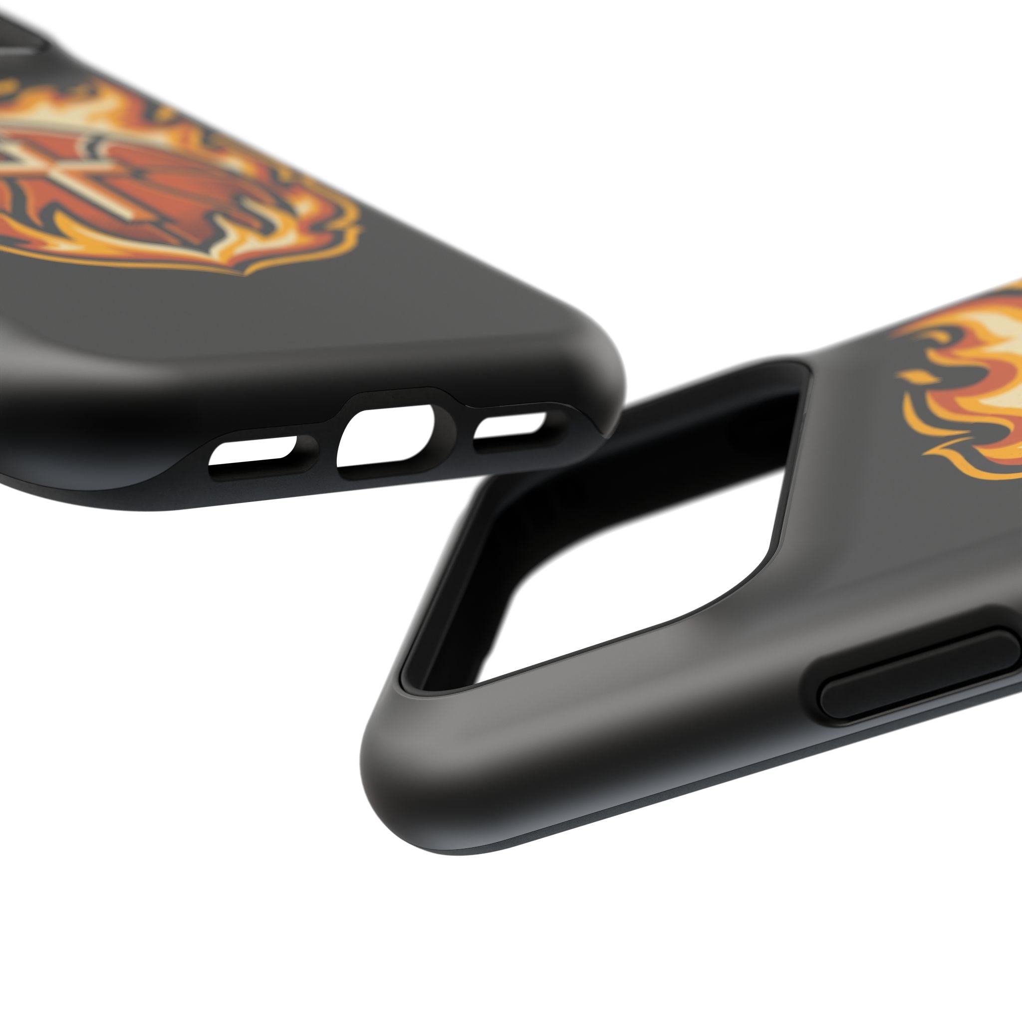 Basketball with cross and fire Impact-Resistant Cases