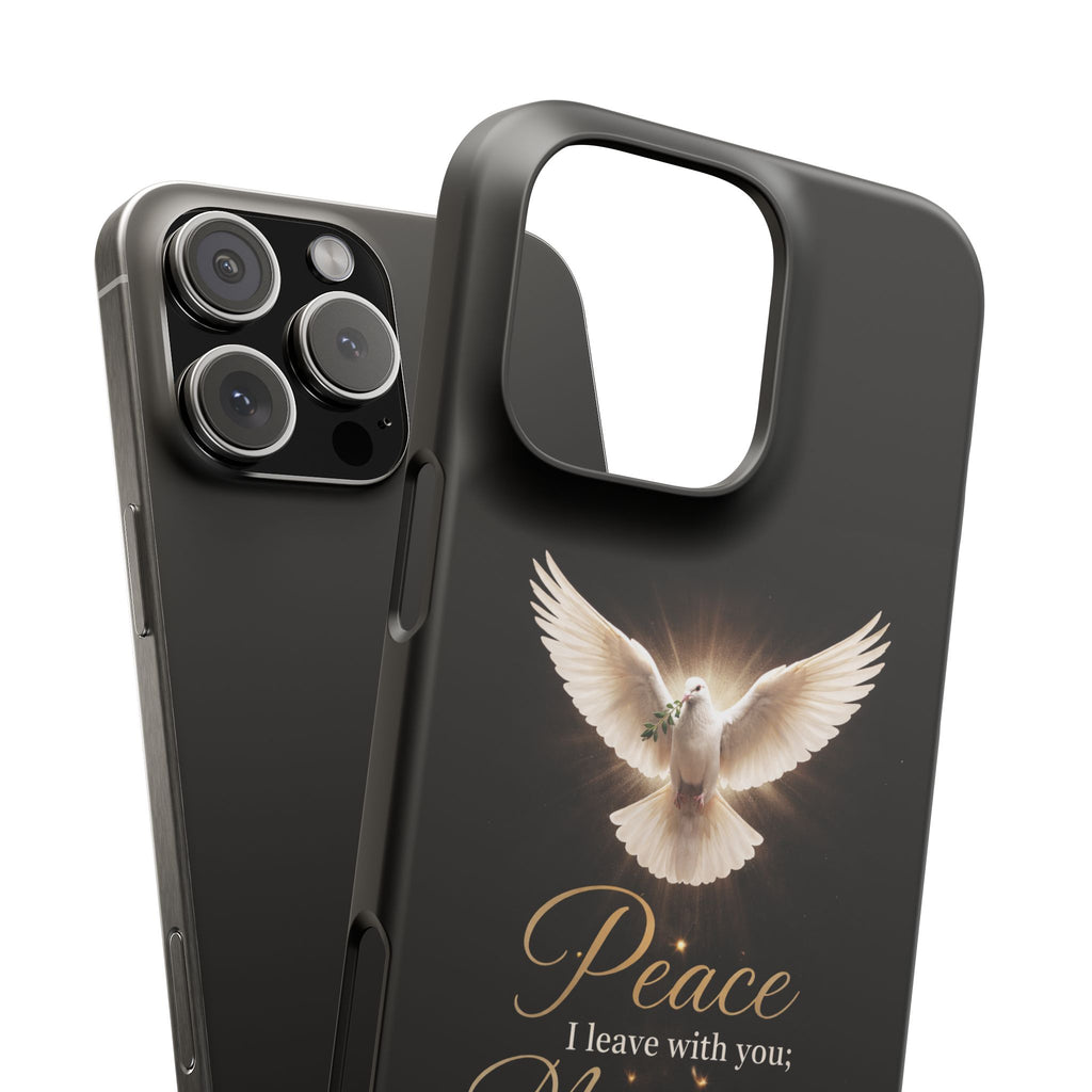 Dove with John 14:27 with Snap Cases