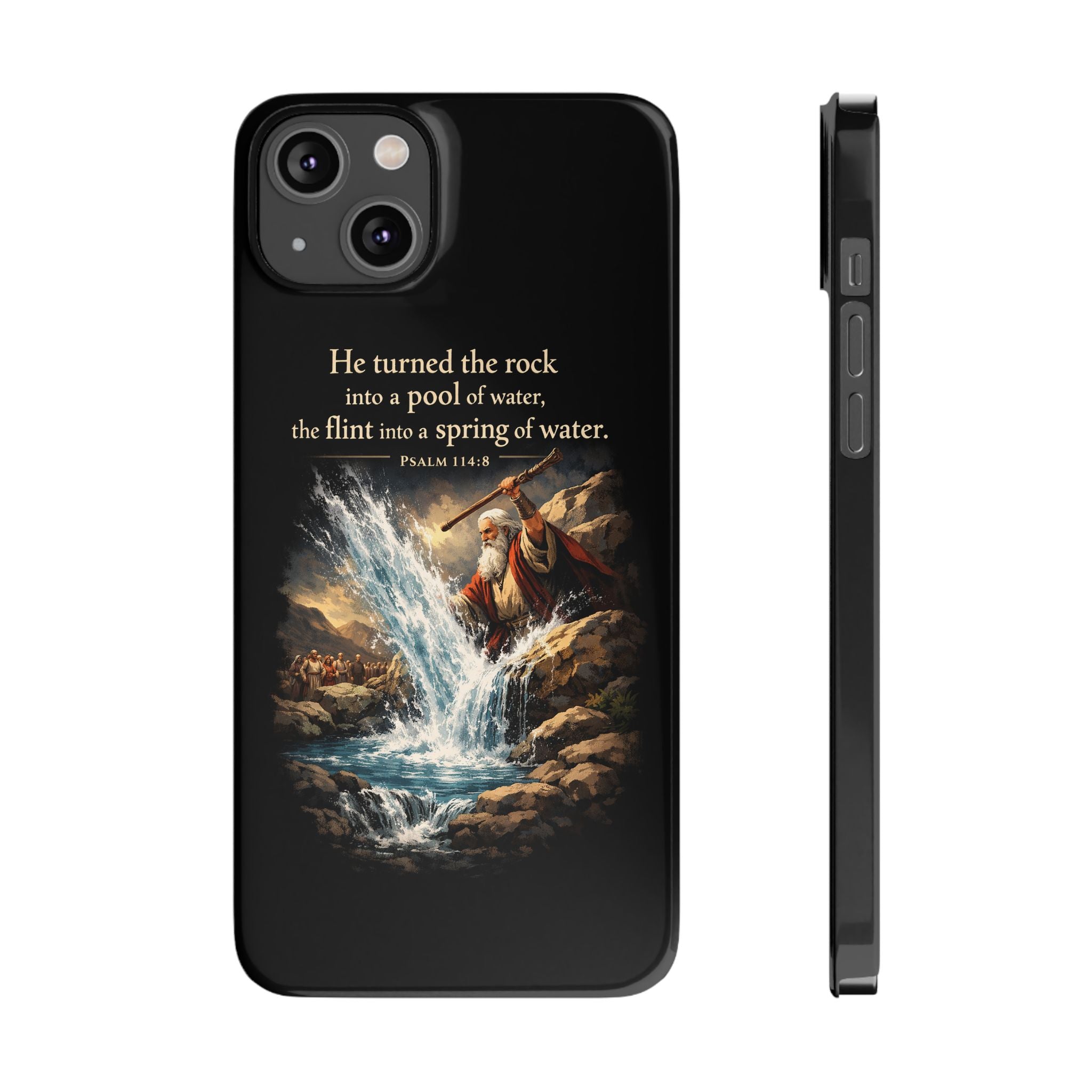 Psalms 114:8 Slim Phone Cases