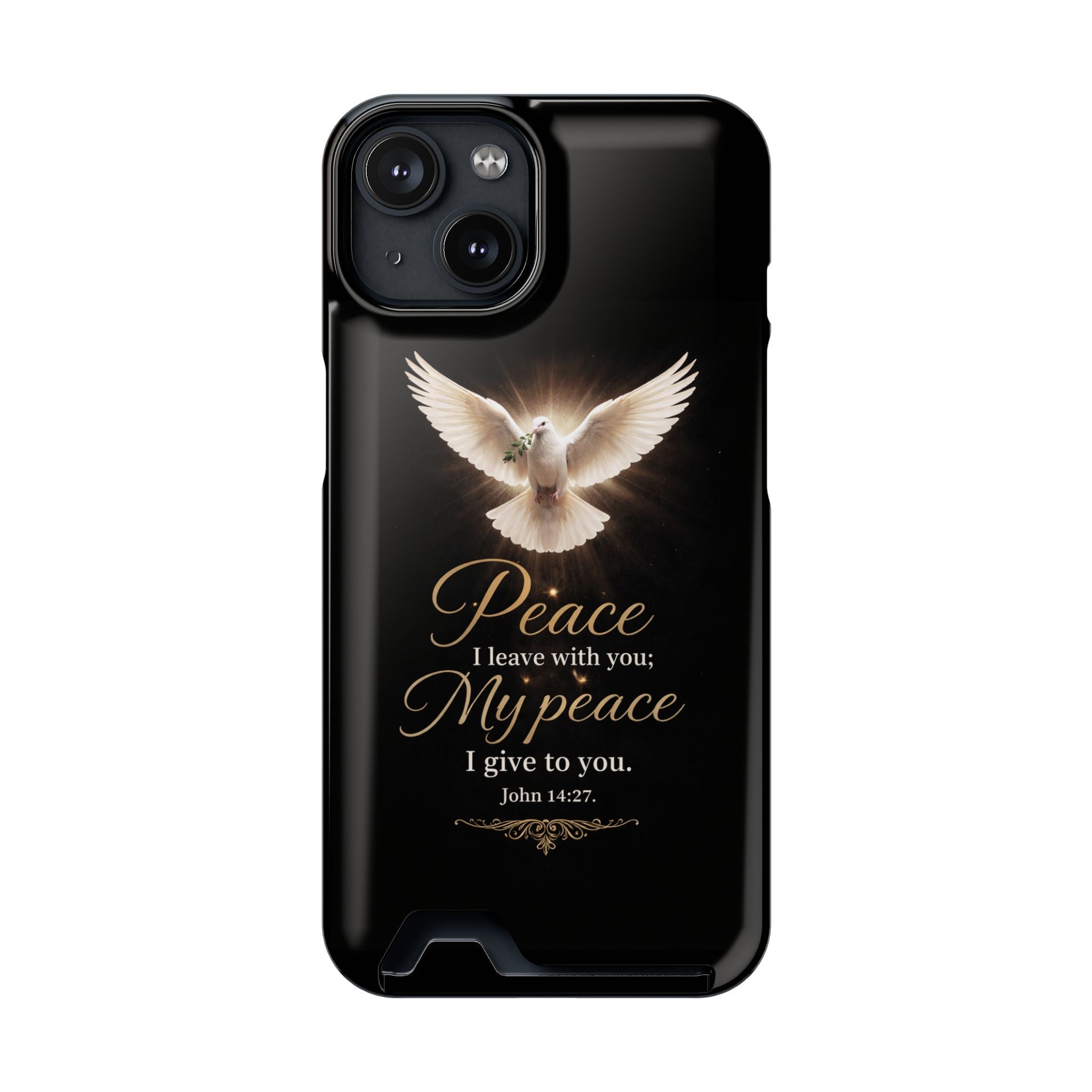 John 14:27 Phone Case With Card Holder