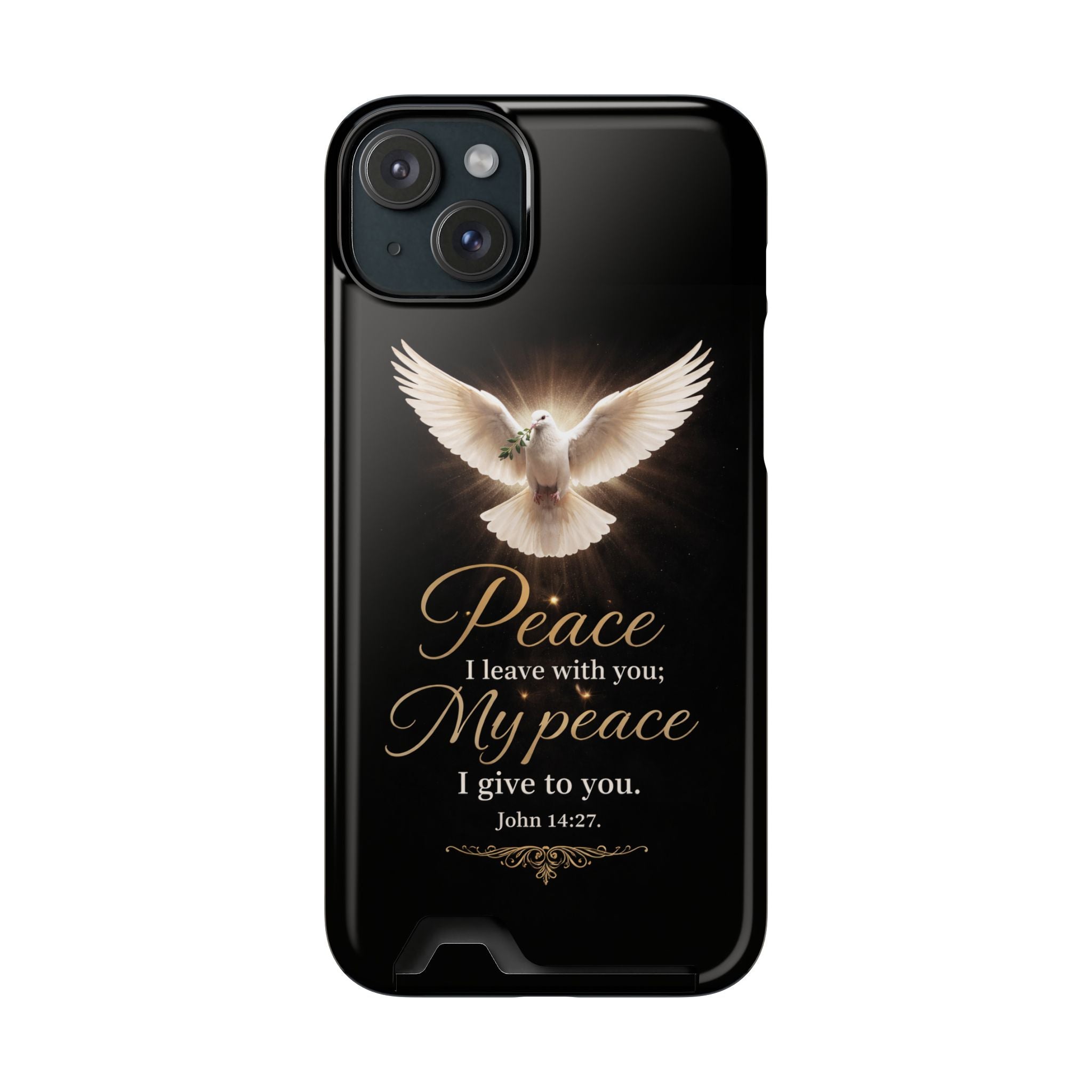 John 14:27 Phone Case With Card Holder
