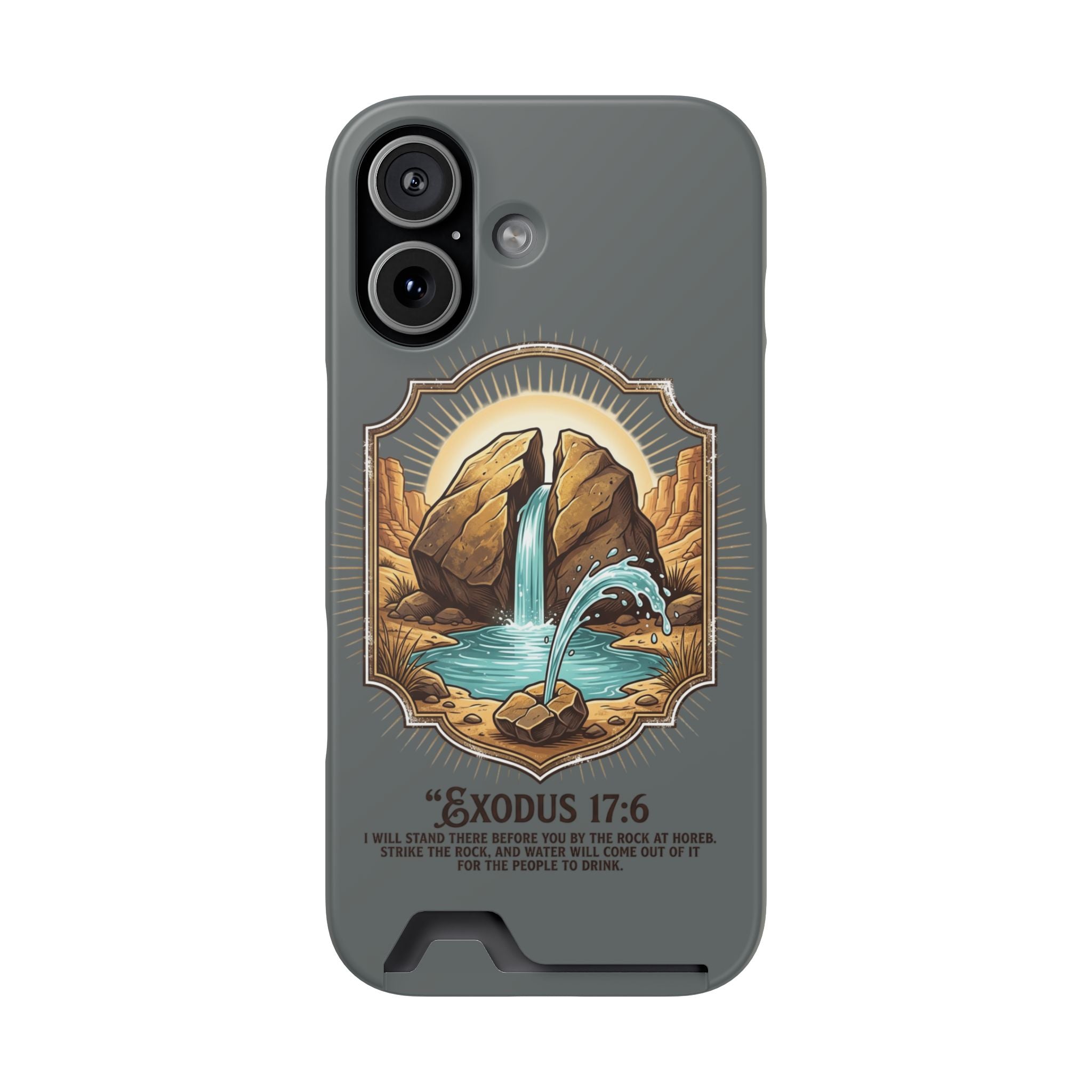 Exodus 17:6 Phone Case (Card Holder)