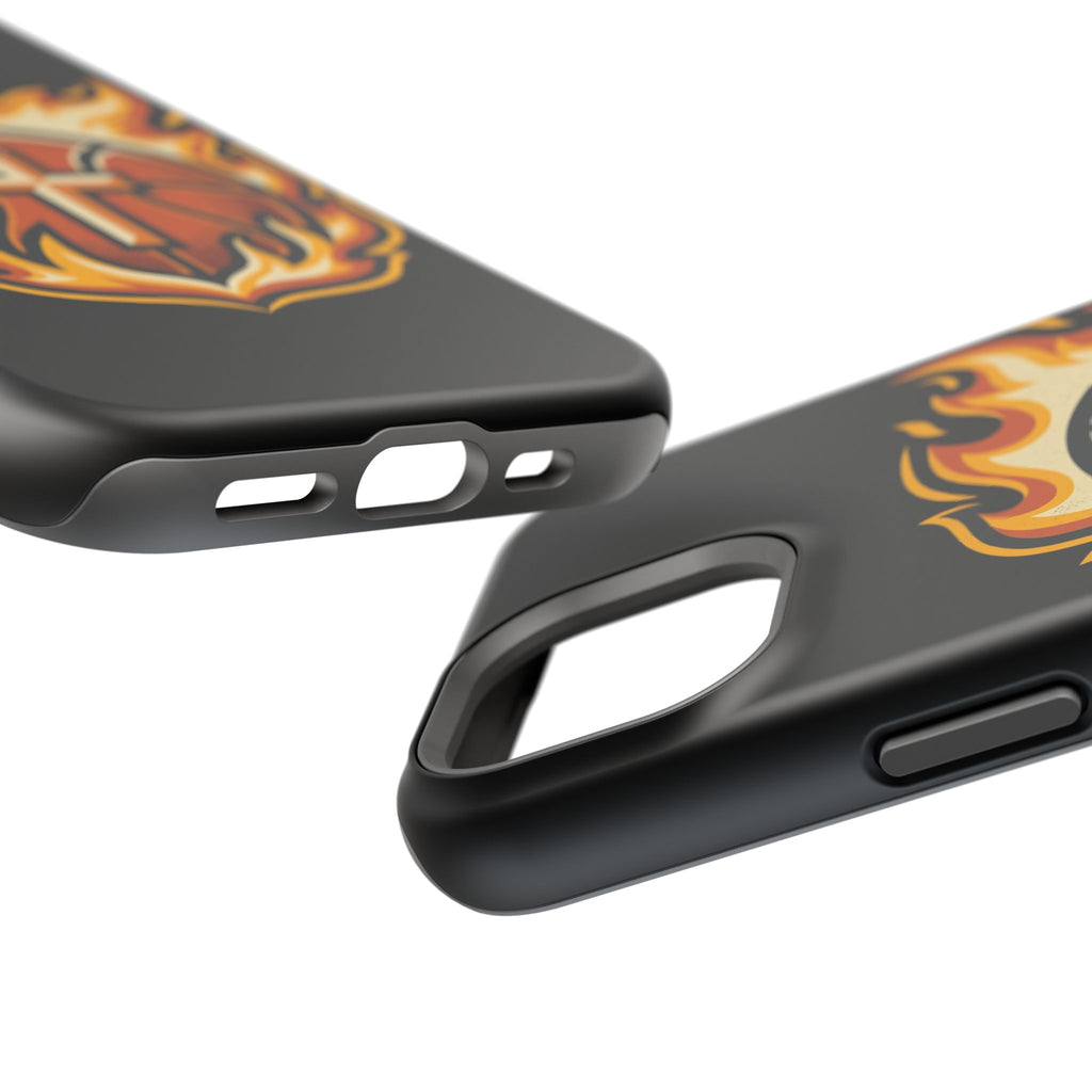 Basketball with cross and fire Impact-Resistant Cases