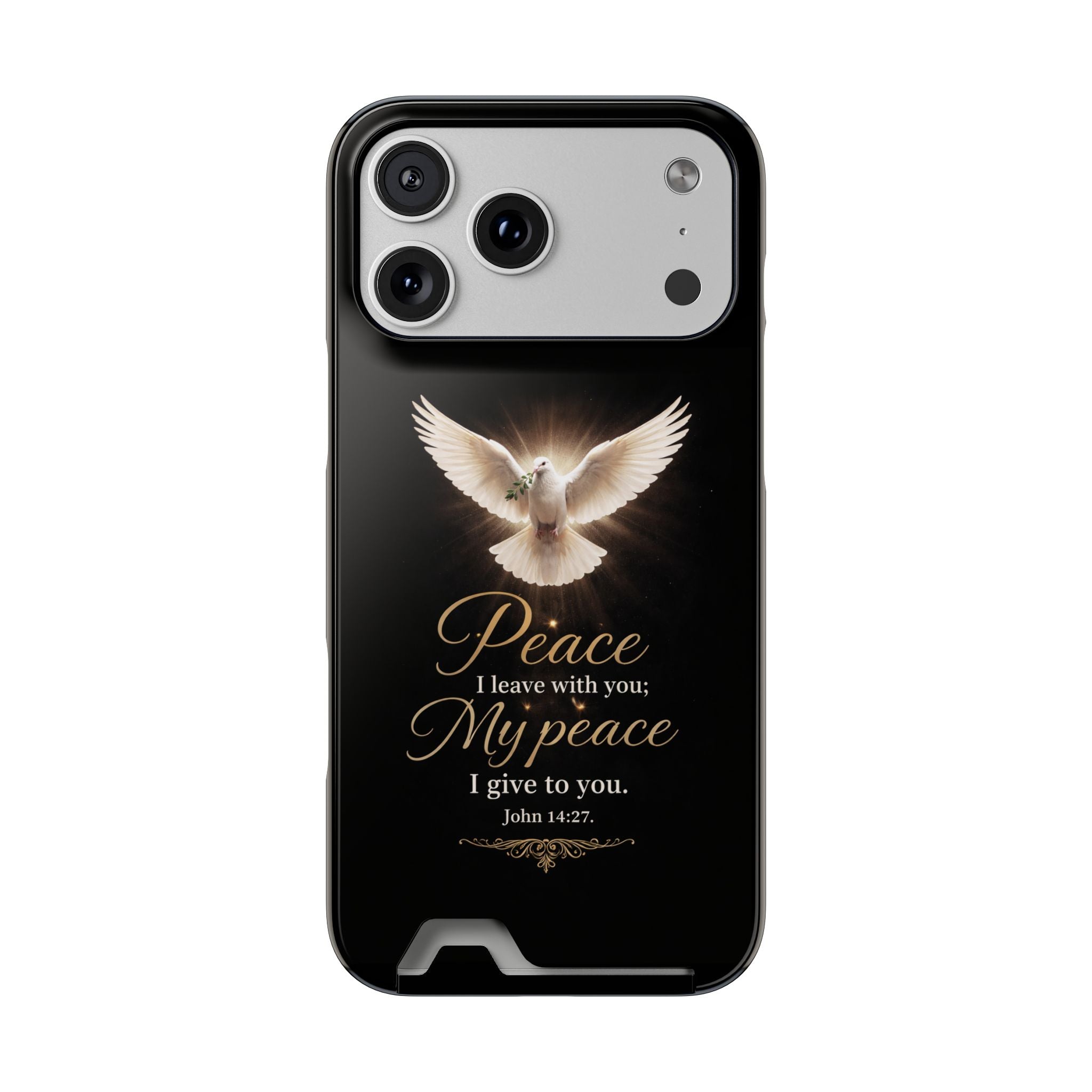 John 14:27 Phone Case With Card Holder