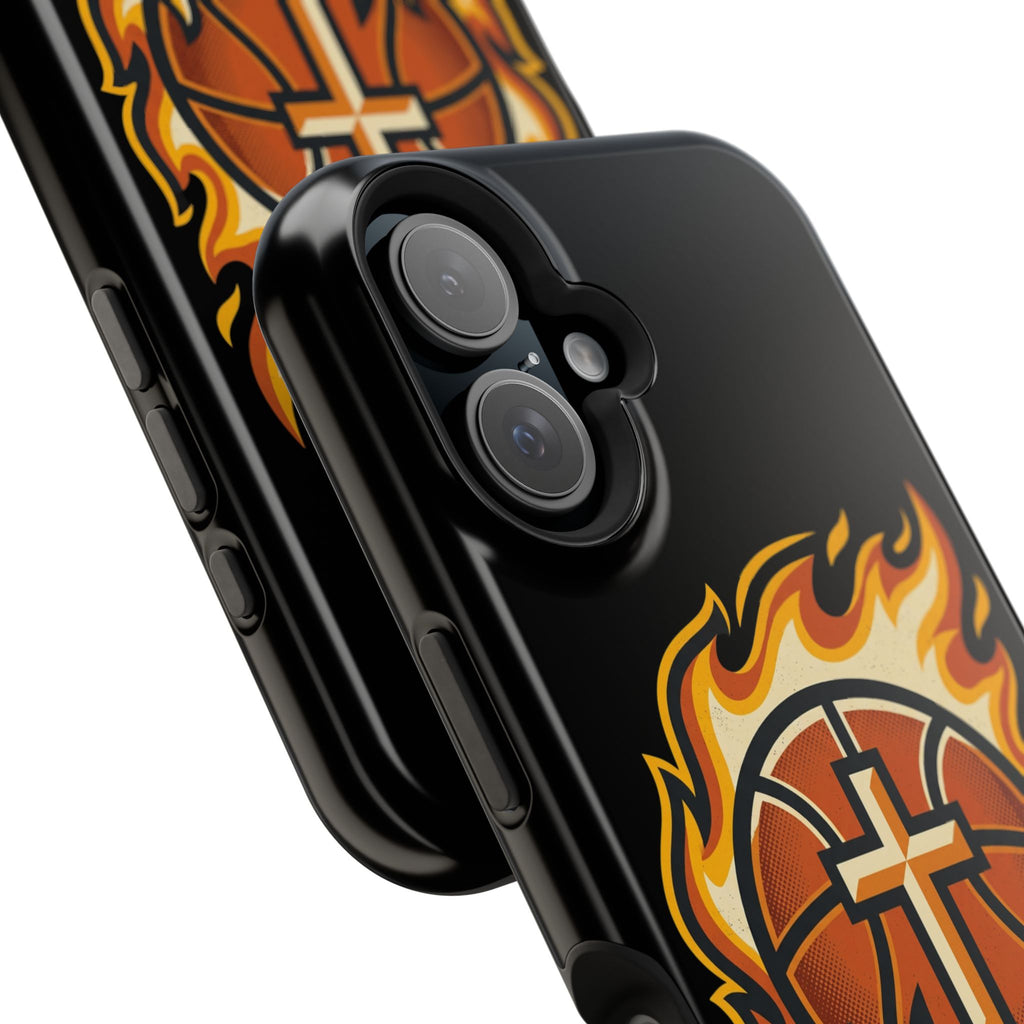 Basketball with cross and fire Impact-Resistant Cases