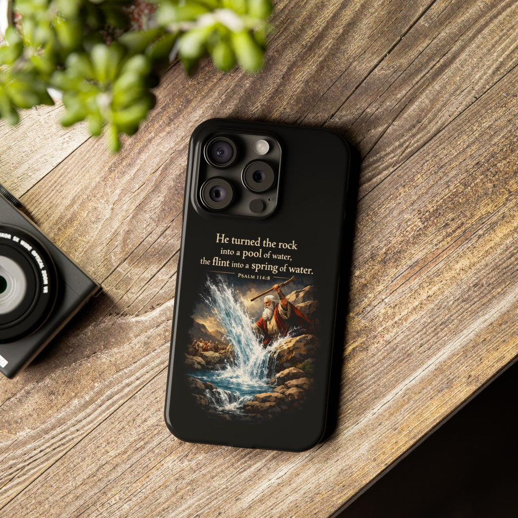 Psalms 114:8 Slim Phone Cases