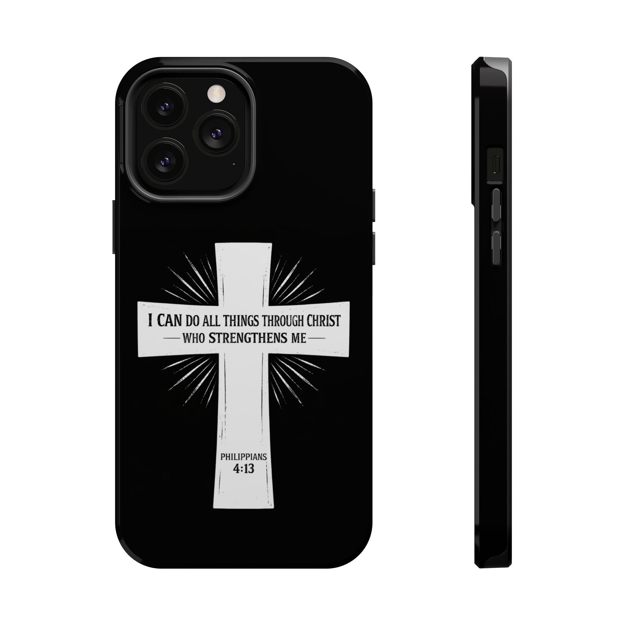Philippians 4:13 Magnetic Impact-Resistant Cases