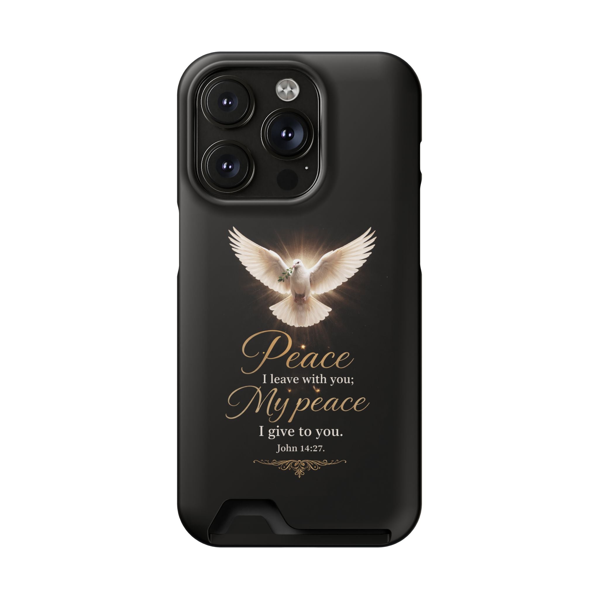 John 14:27 Phone Case With Card Holder