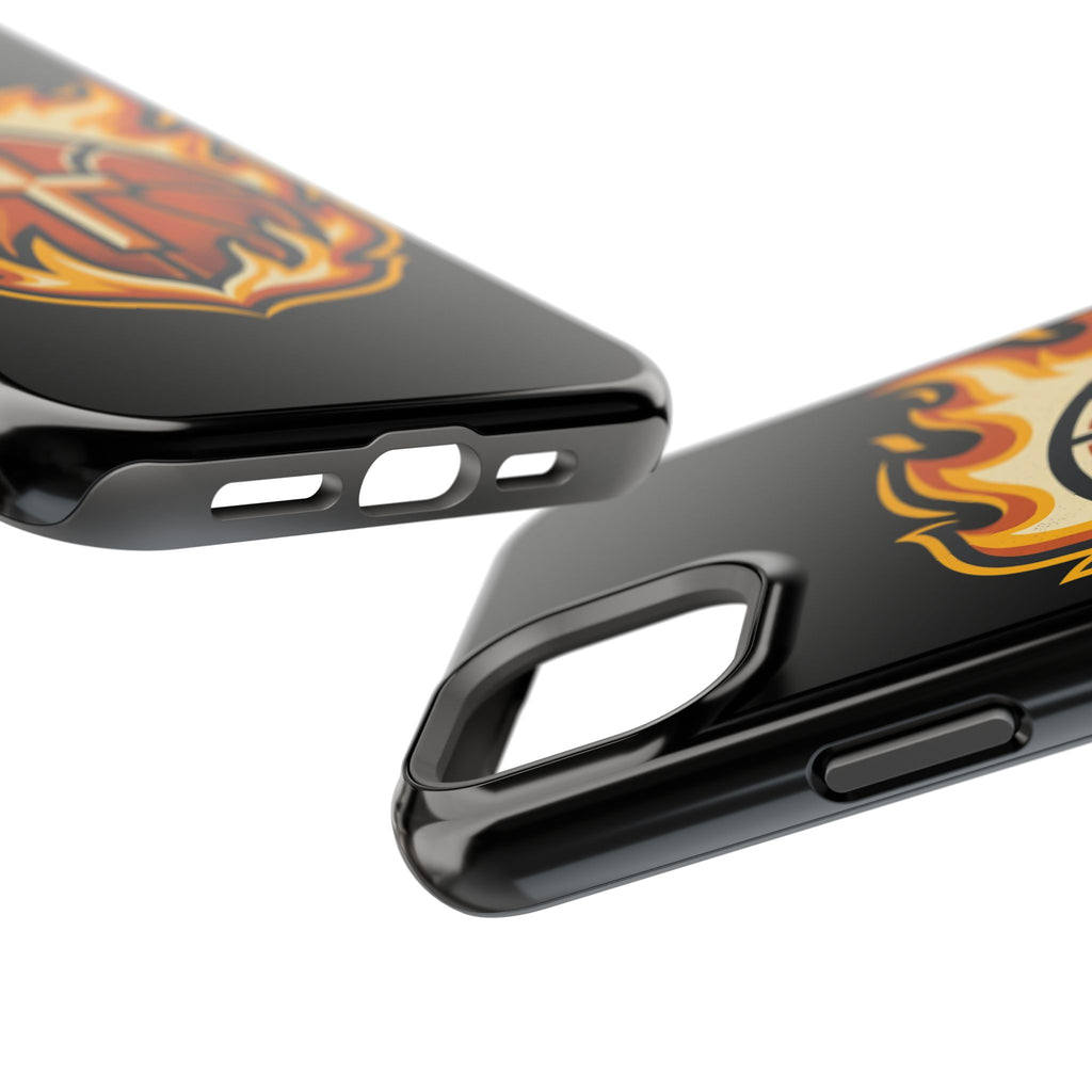 Basketball with cross and fire Impact-Resistant Cases