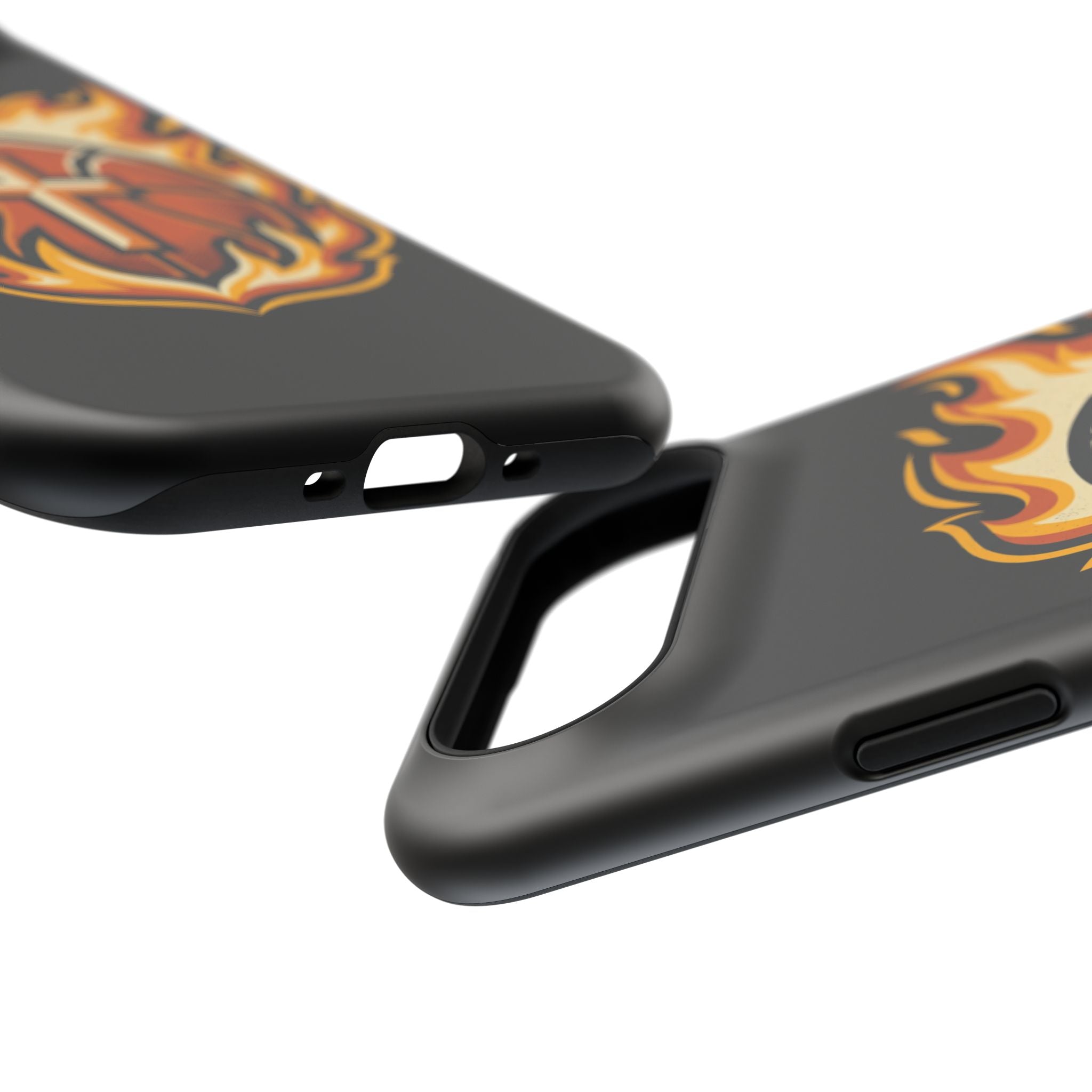 Basketball with cross and fire Impact-Resistant Cases