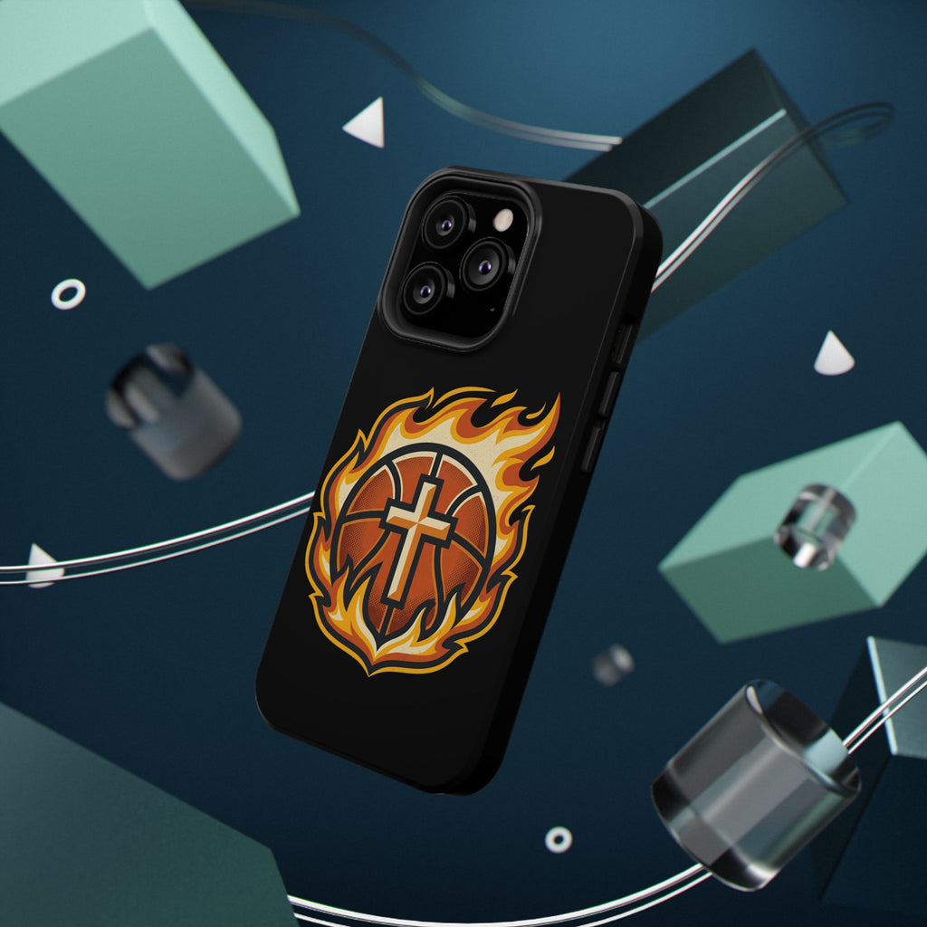 Basketball with cross and fire Impact-Resistant Cases