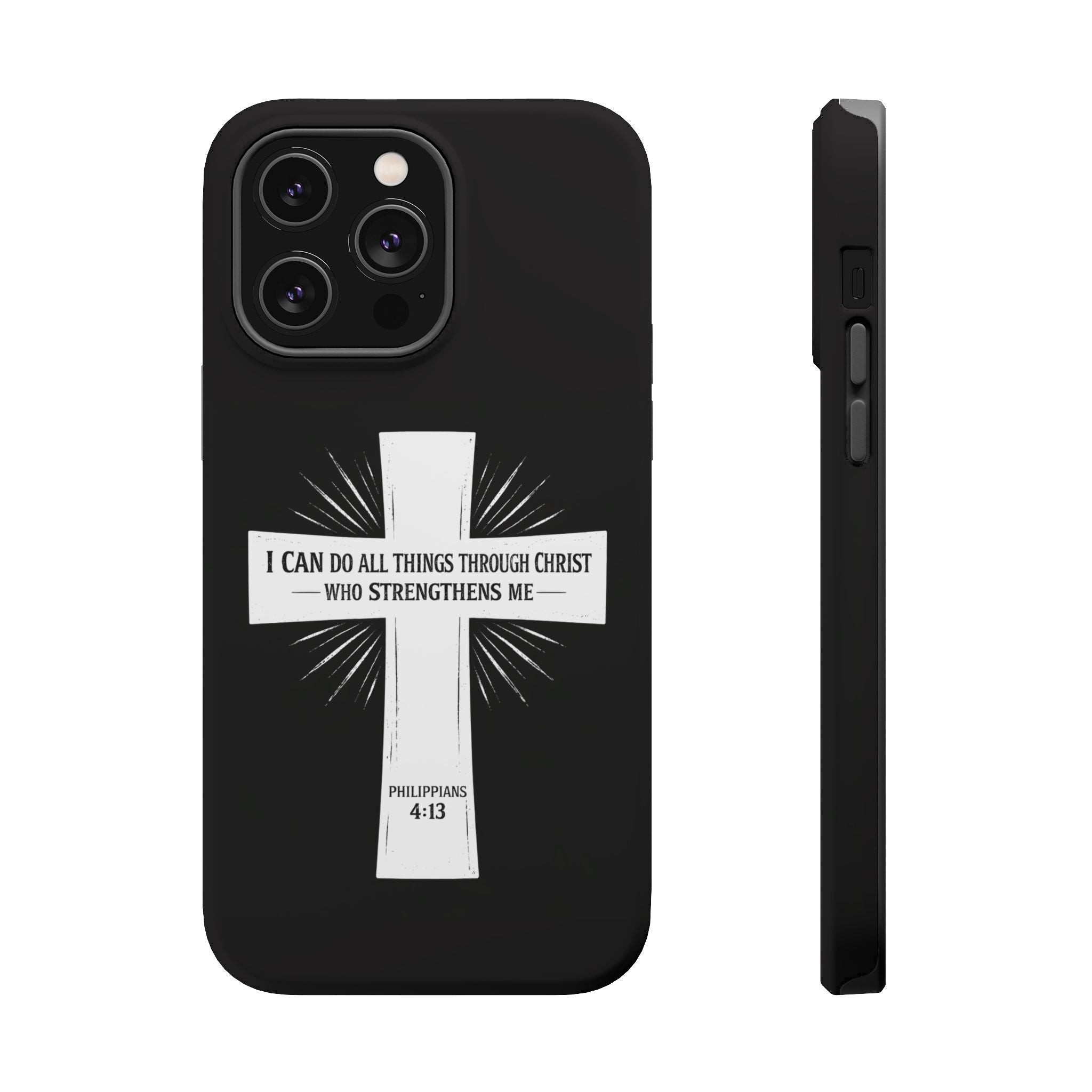 Philippians 4:13 Magnetic Impact-Resistant Cases
