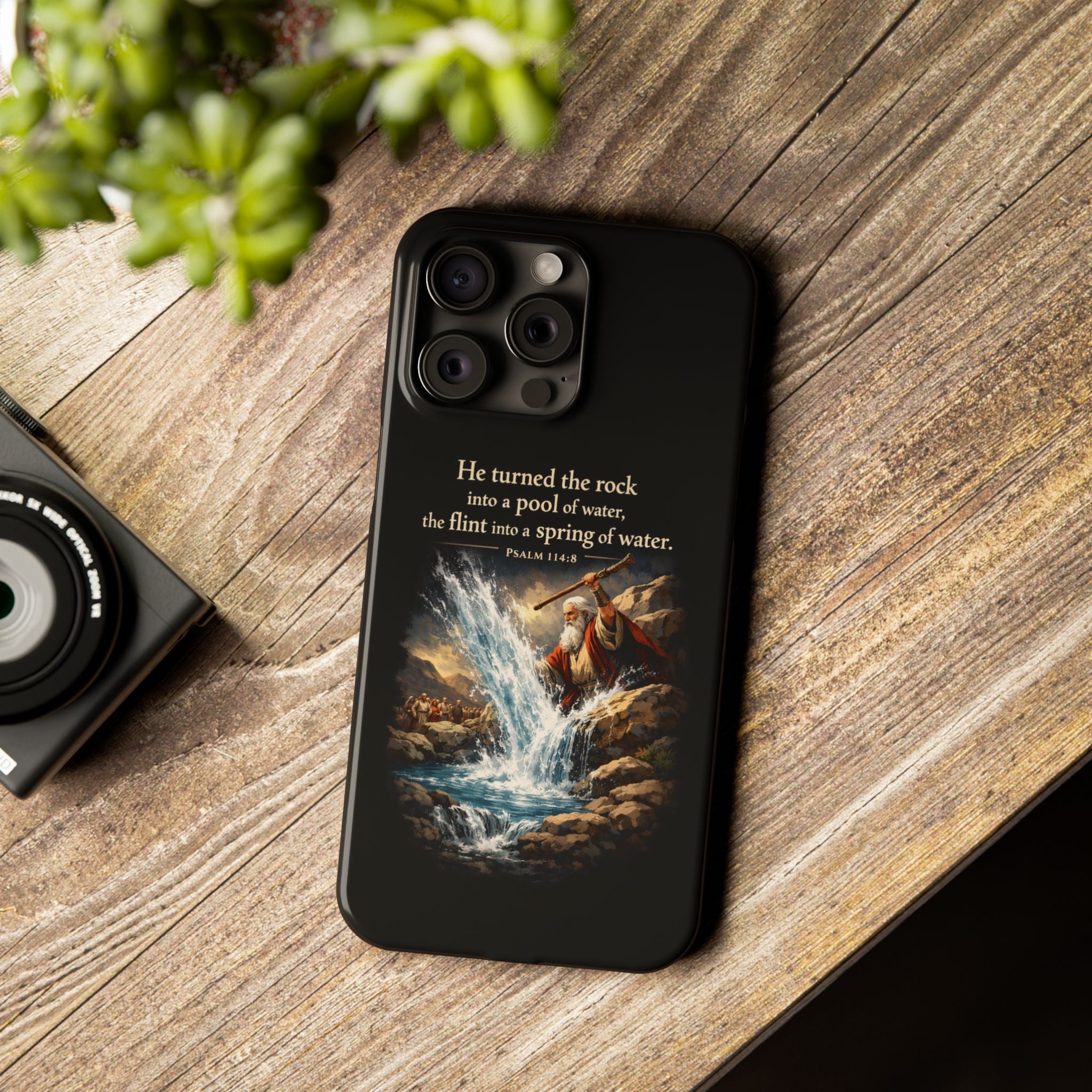 Psalms 114:8 Slim Phone Cases