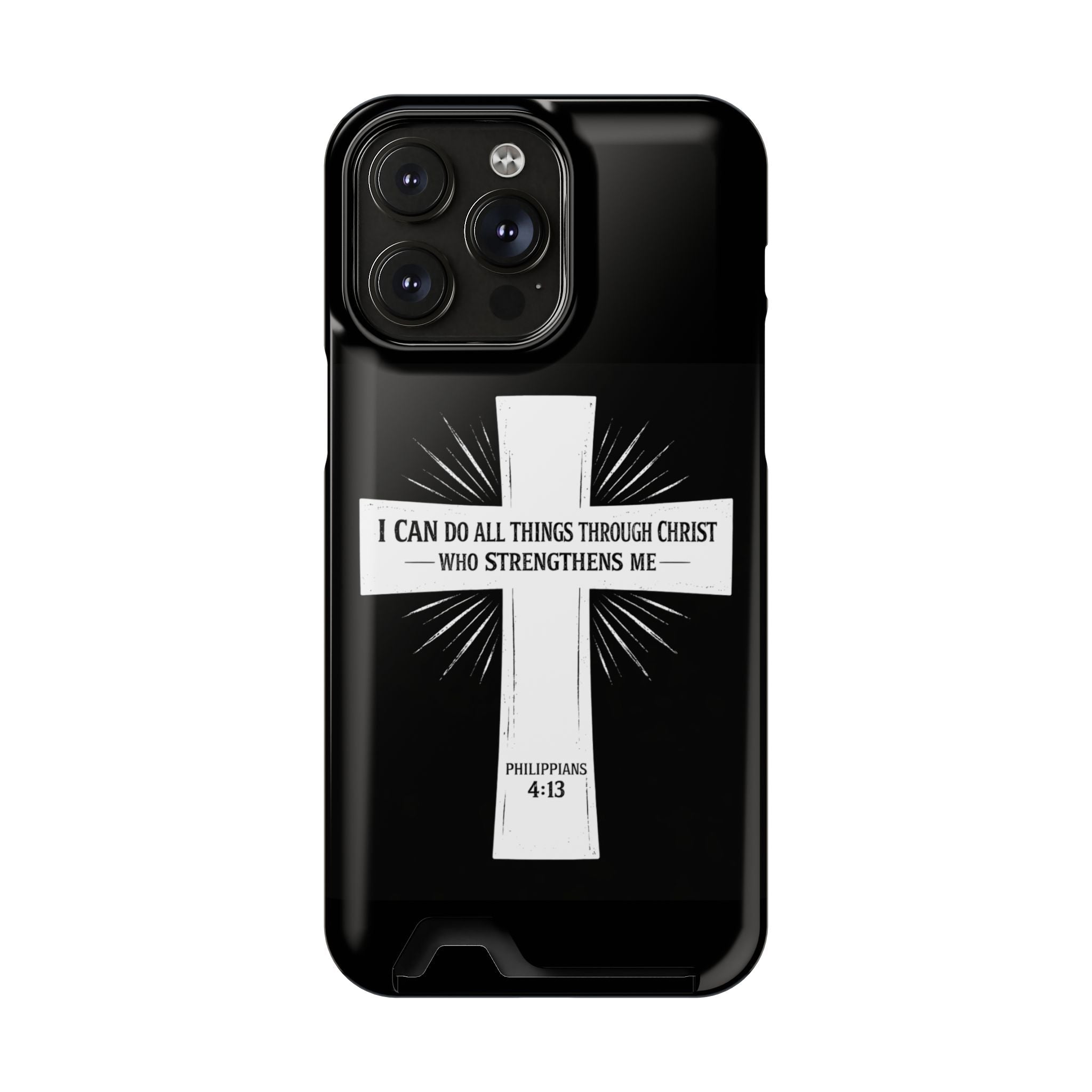 Philippians 4:13 Phone Case (Card Holder)