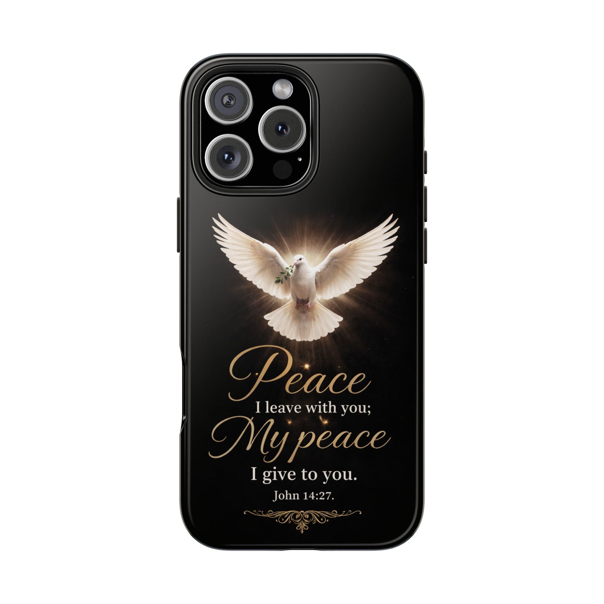 Dove with John 14:27 Tough Phone Cases