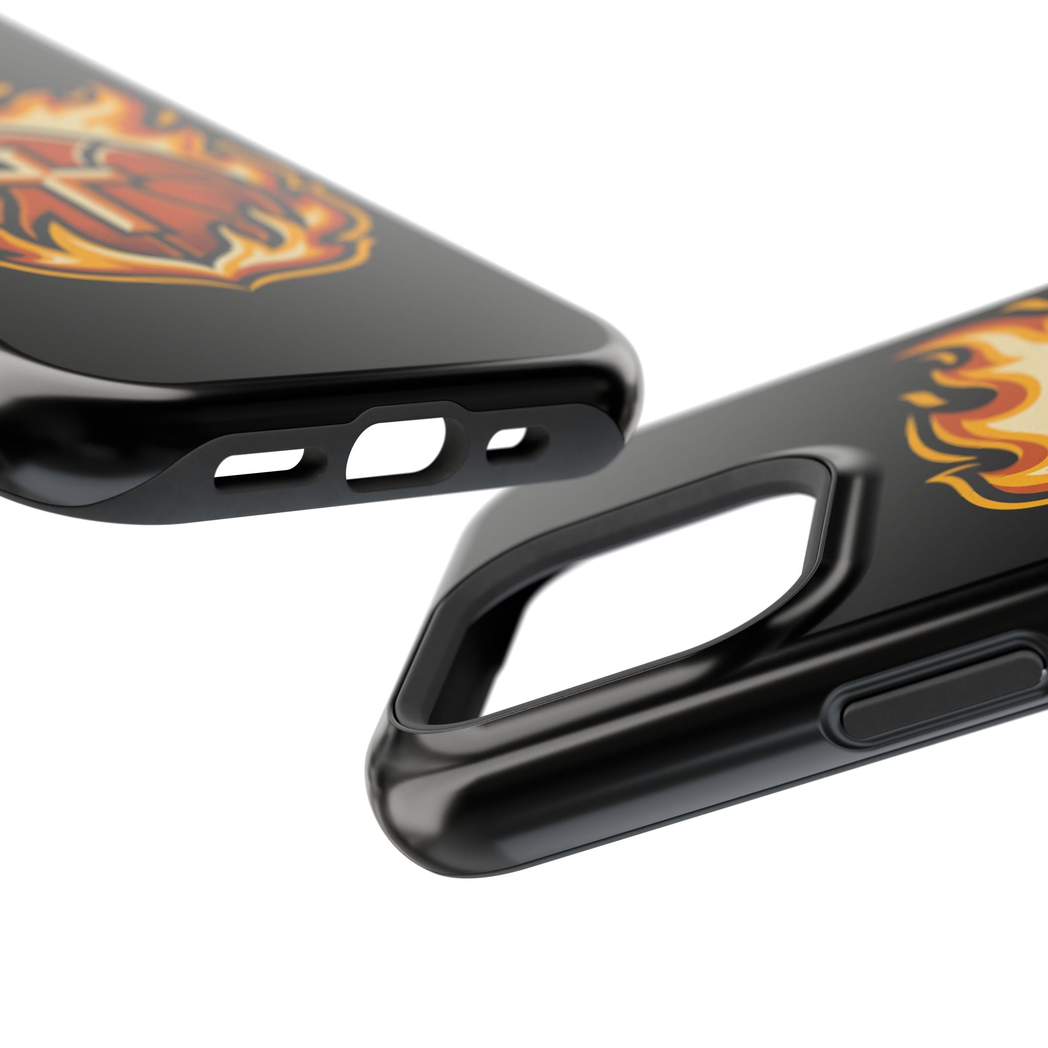 Basketball with cross and fire Impact-Resistant Cases