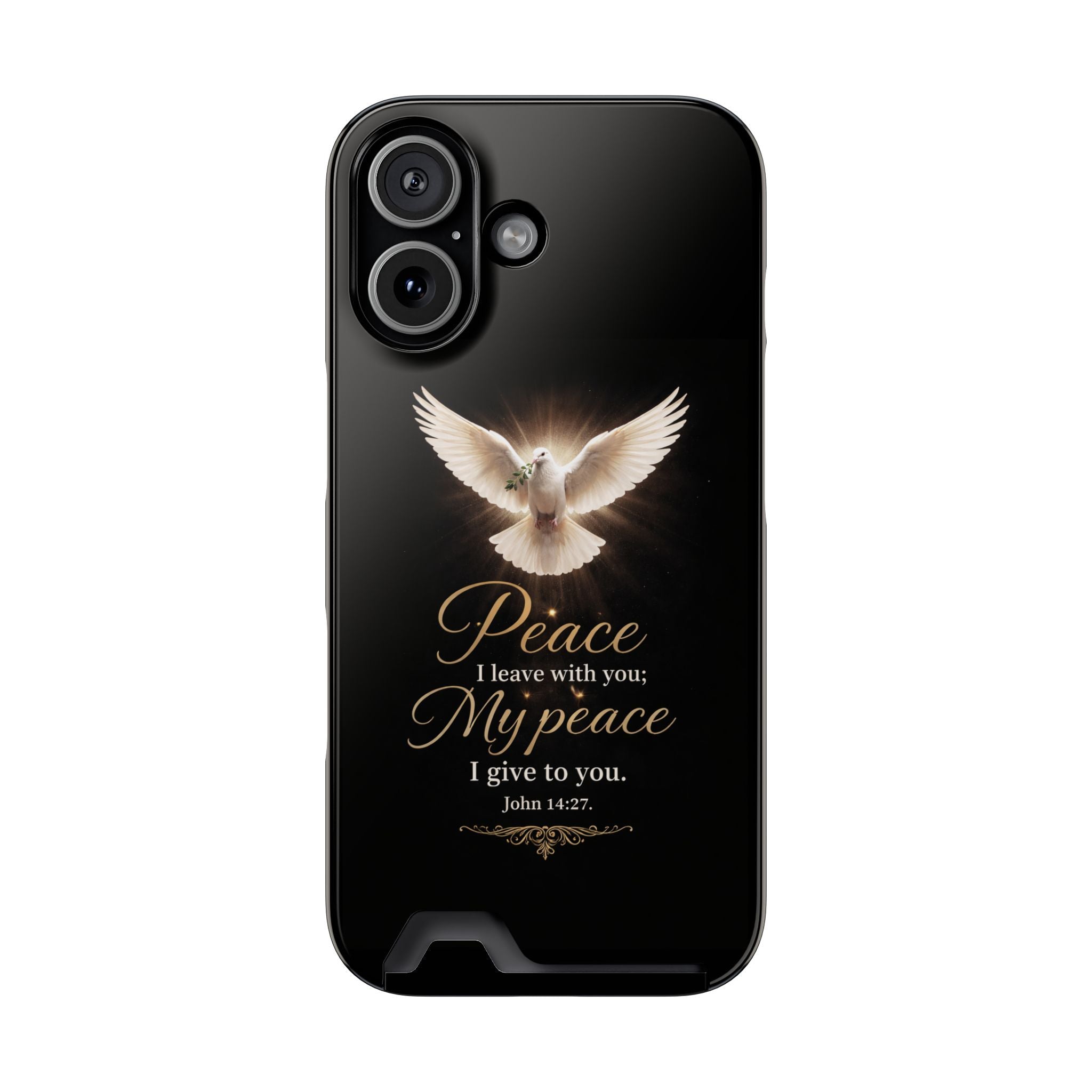John 14:27 Phone Case With Card Holder