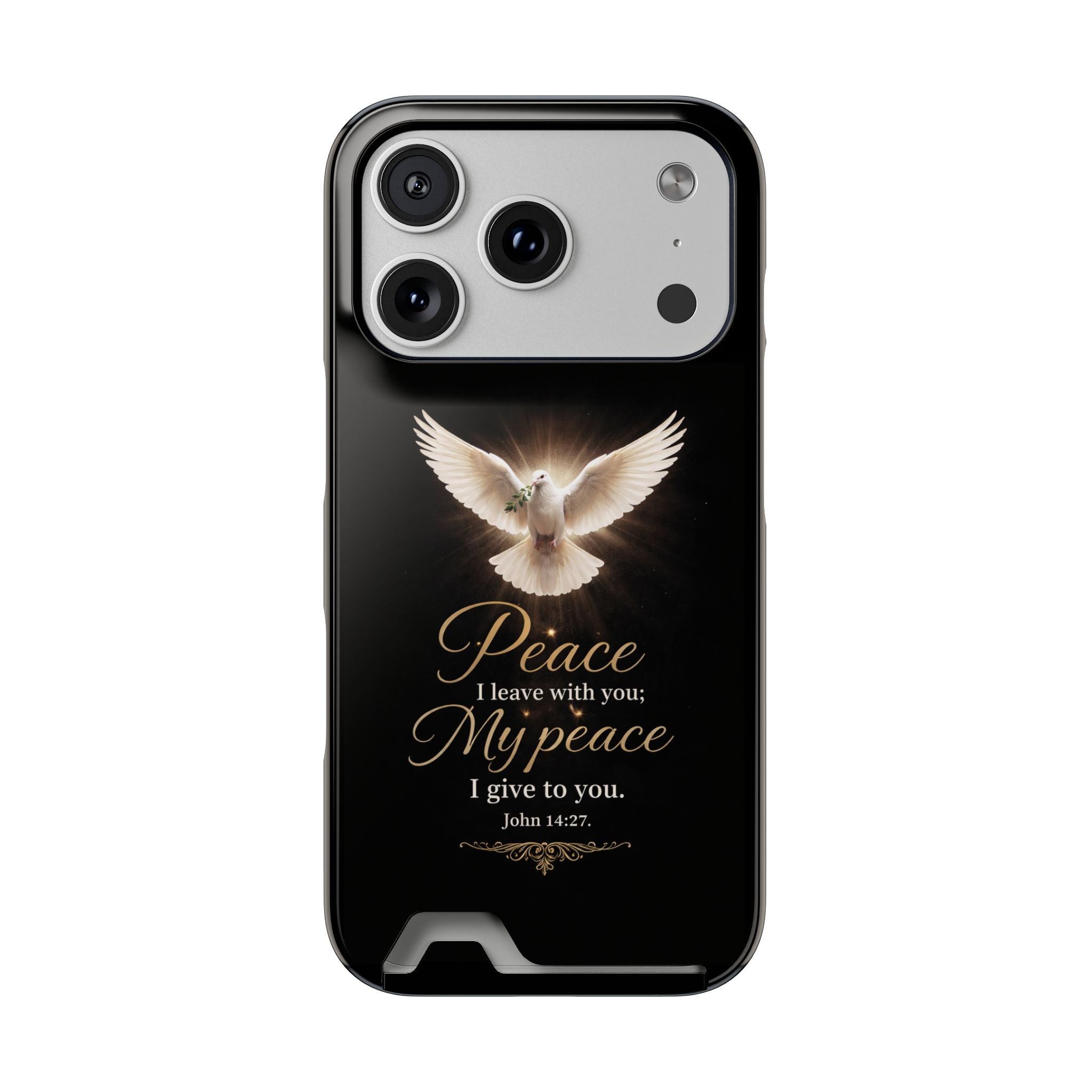 John 14:27 Phone Case With Card Holder