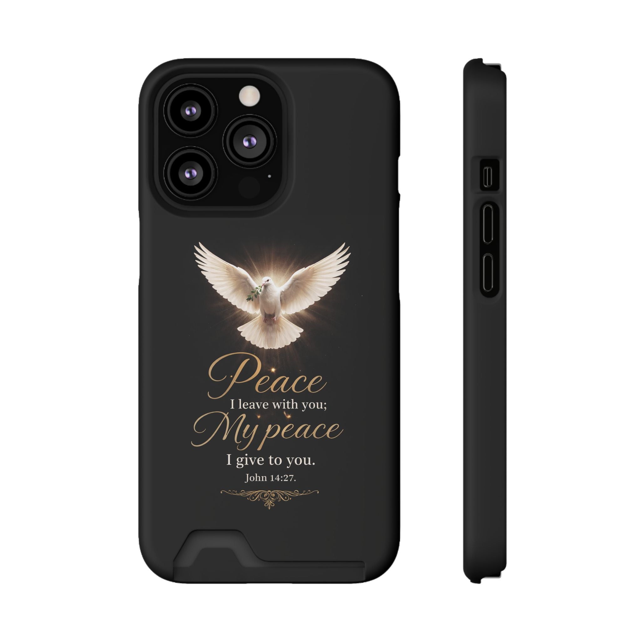 John 14:27 Phone Case With Card Holder