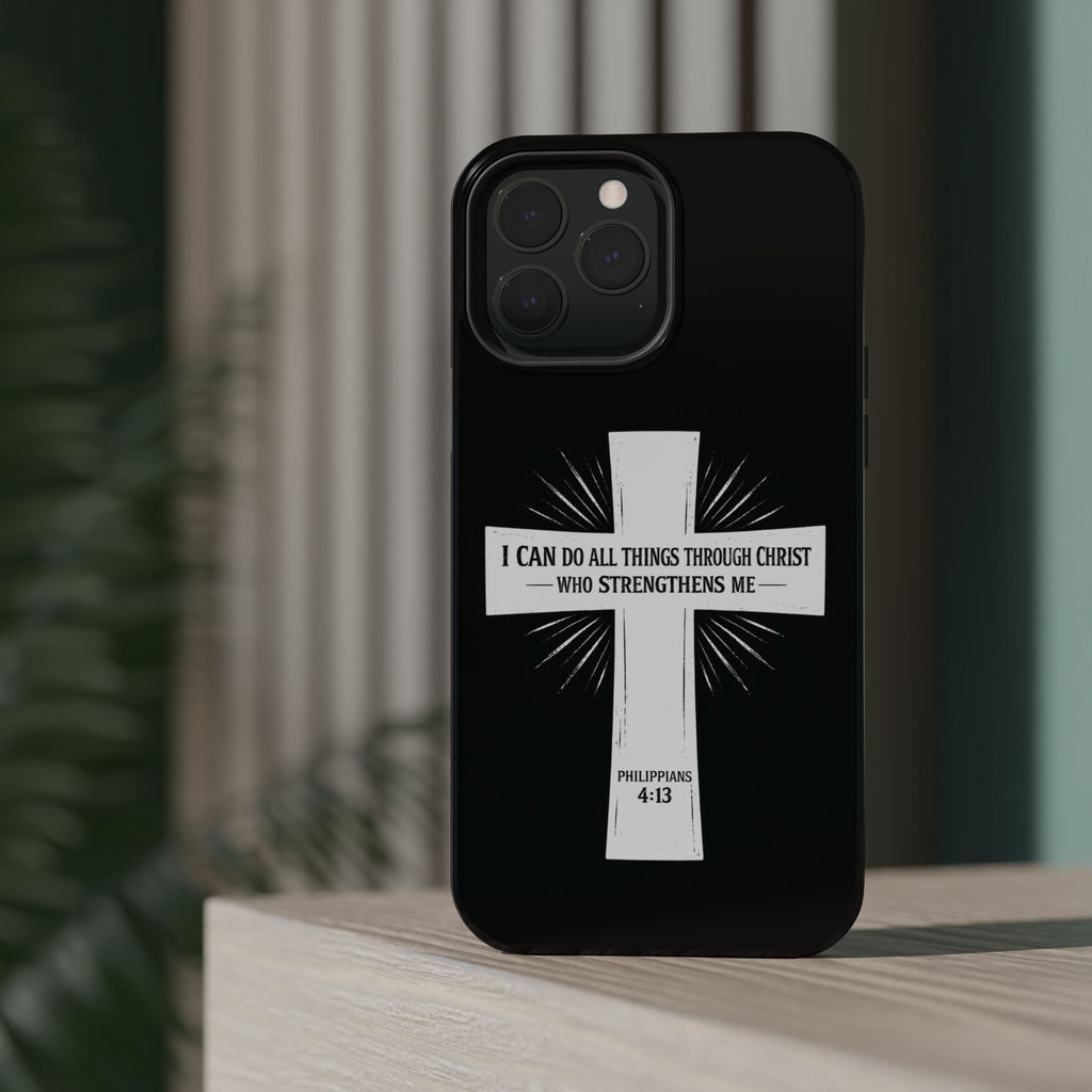 Philippians 4:13 Magnetic Impact-Resistant Cases