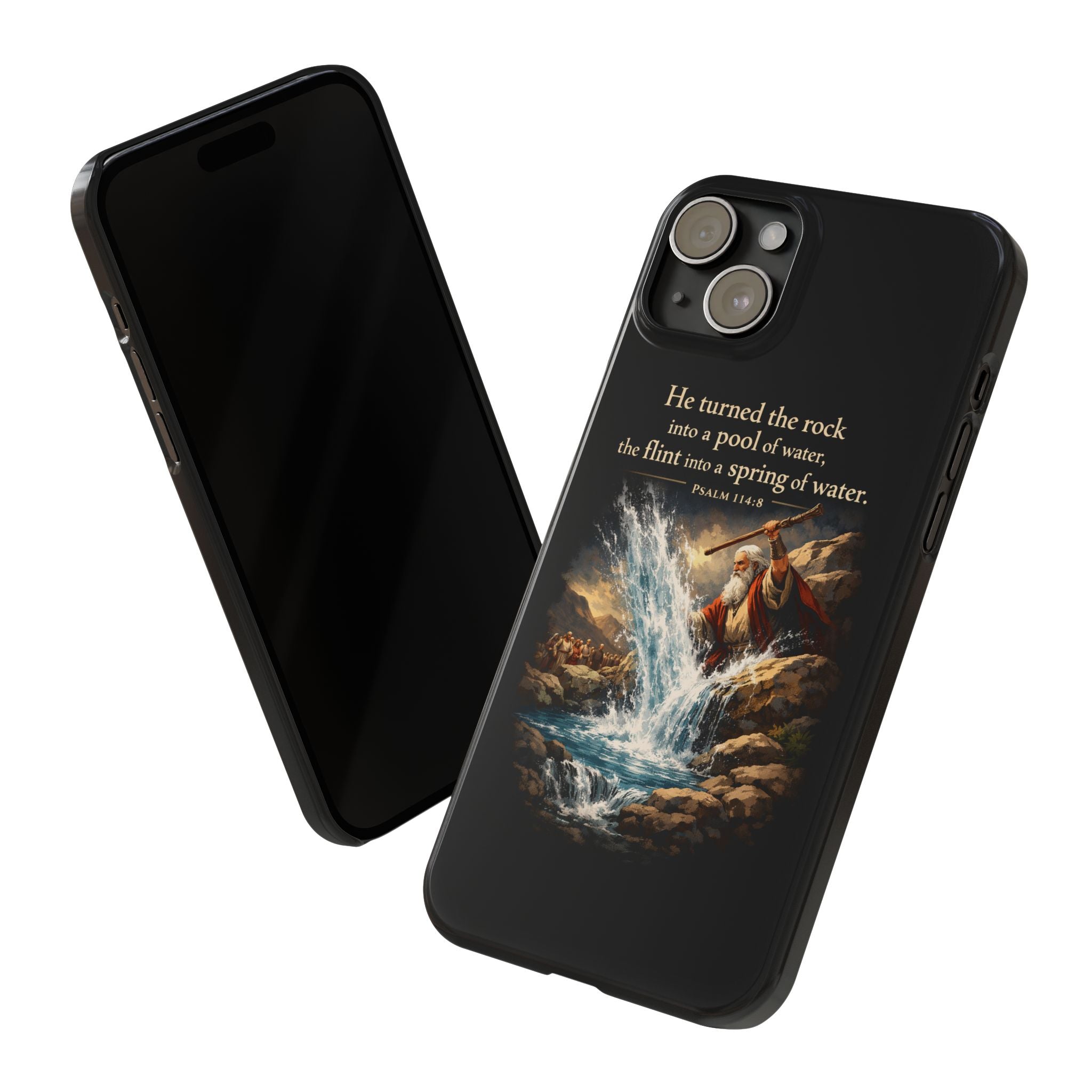 Psalms 114:8 Slim Phone Cases