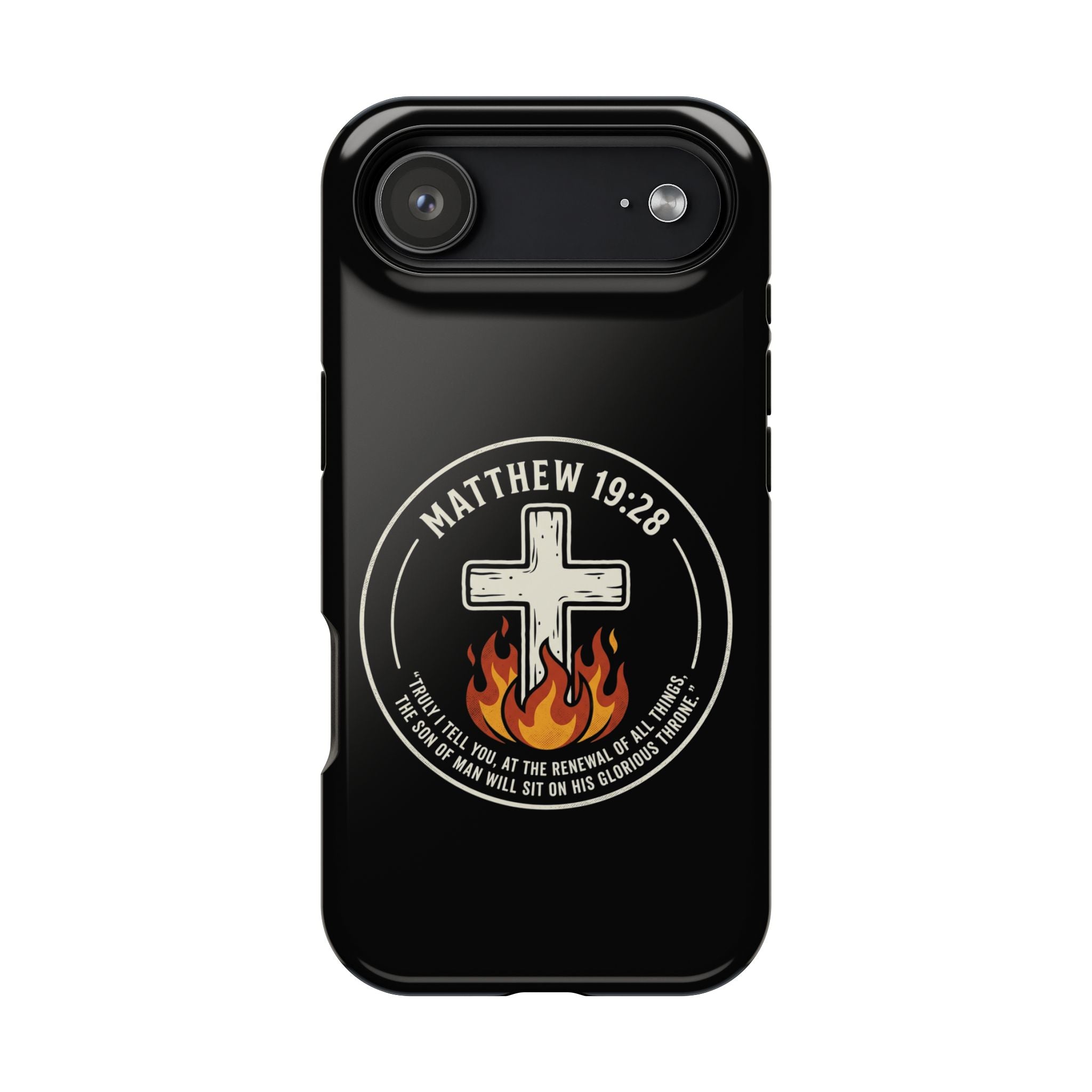 Matthew 19:28 with Cross Magnetic Impact-Resistant Cases